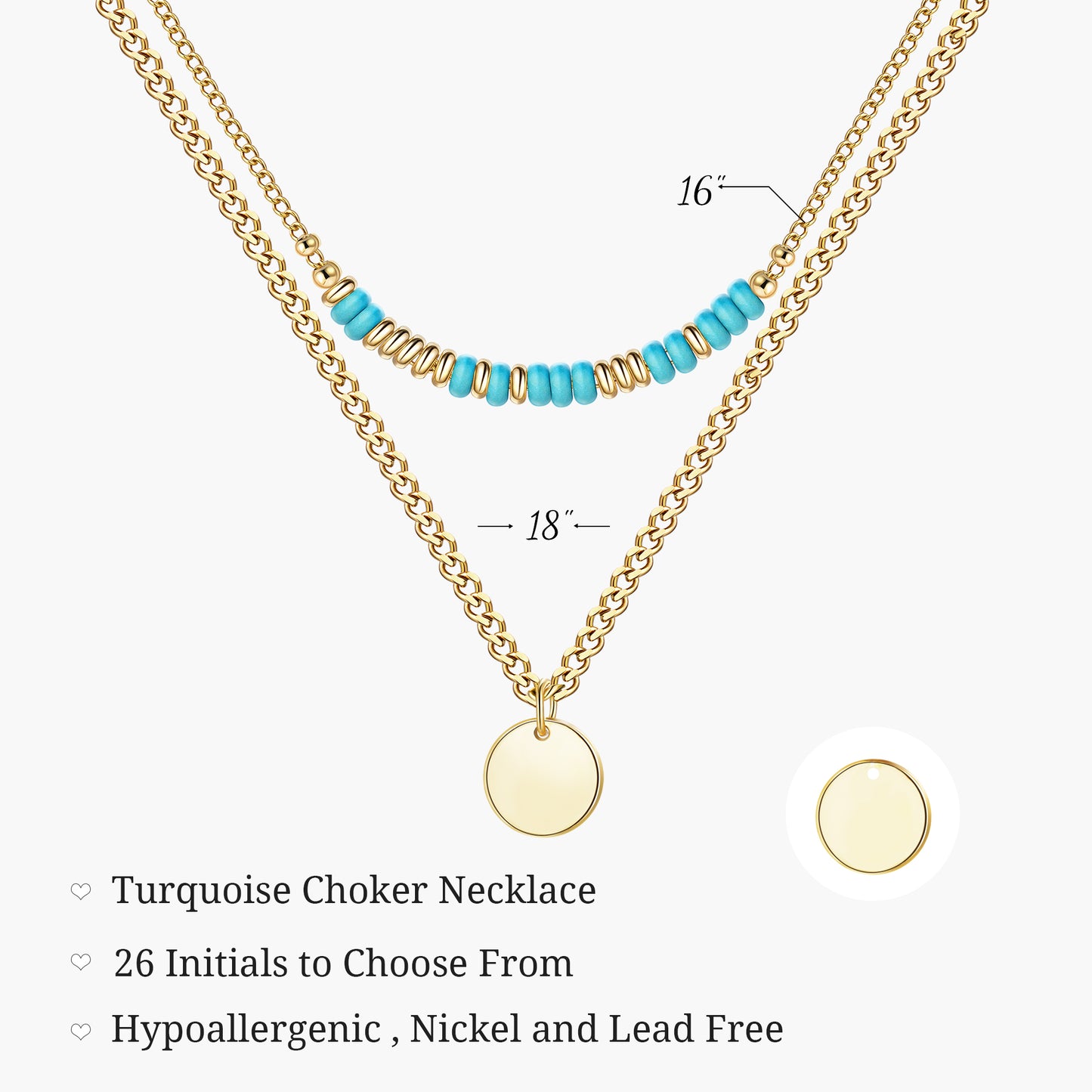 JSJOY Letter Necklace for Women Beaded Necklace with Morse Code I Love You Message Layered Gold Necklaces for Women Girls D Initial Necklace Choker Birthday Graduation Gifts for Her