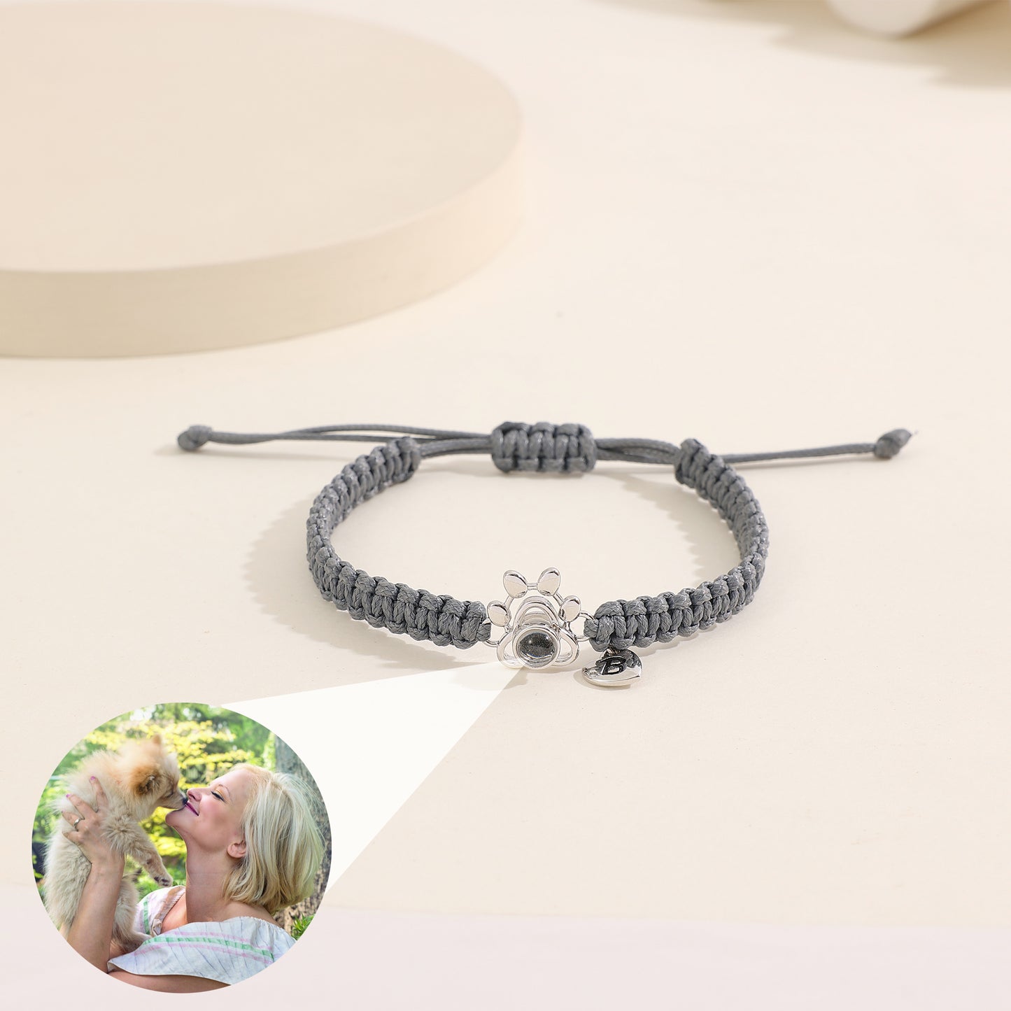 JSJOY Photo bracelet Personalized custom bracelet Pet Memorial Gift Minimalist jewelry pet memorial jewelry