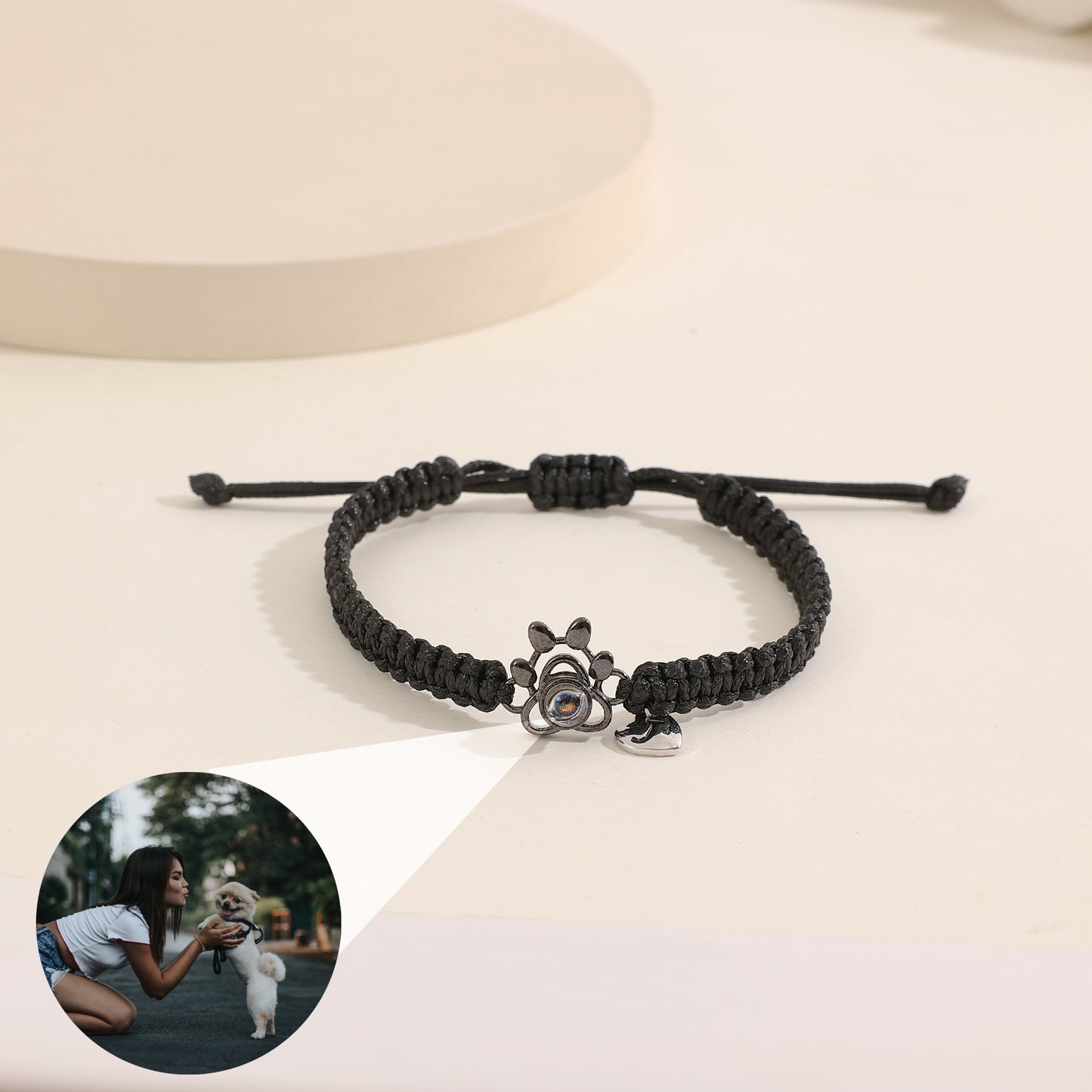 JSJOY Photo bracelet Personalized custom bracelet Pet Memorial Gift Minimalist jewelry pet memorial jewelry