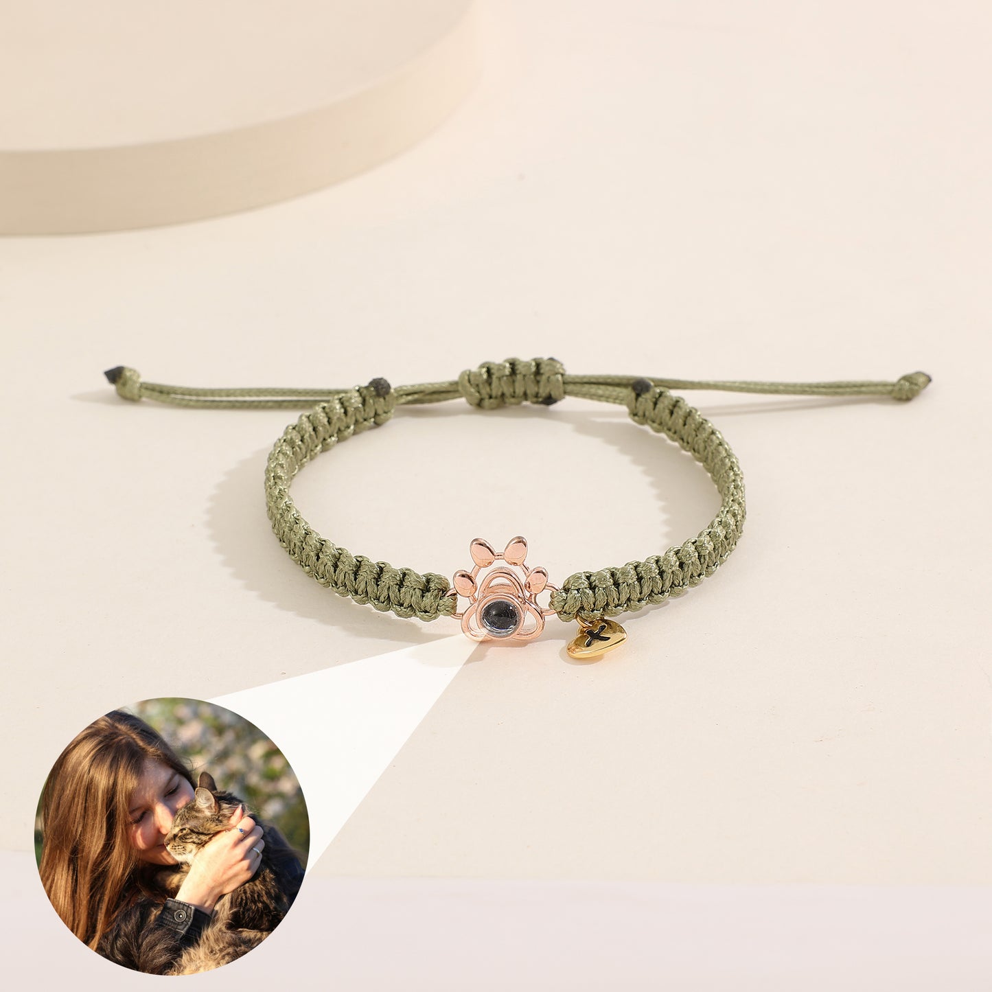 JSJOY Photo bracelet Personalized custom bracelet Pet Memorial Gift Minimalist jewelry pet memorial jewelry