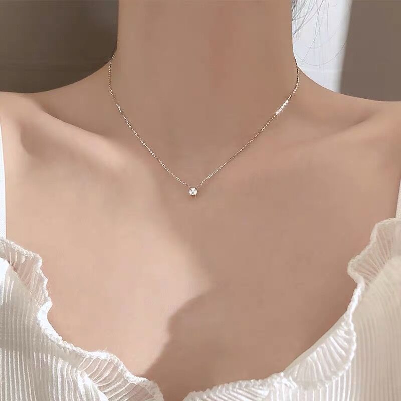 Silver Necklace For Women Cubic Zirconia Necklaces Crystal Pendants Womens Jewelry Mother Day Birthday Gift For Her