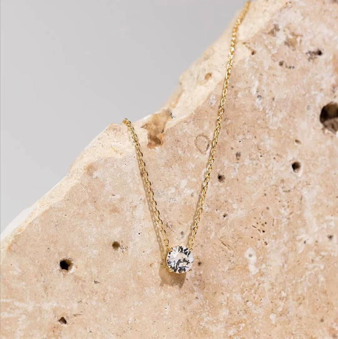 Silver Necklace For Women Cubic Zirconia Necklaces Crystal Pendants Womens Jewelry Mother Day Birthday Gift For Her