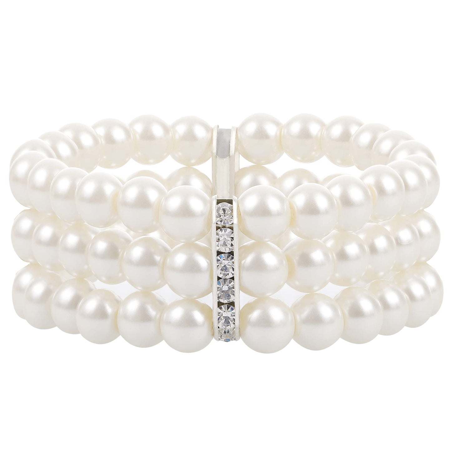 3-layer pearl bracelet 1920s Flapper Imitation Pearl Bracelet Great Gatsby Roaring 20s Accessories Jewelry Set