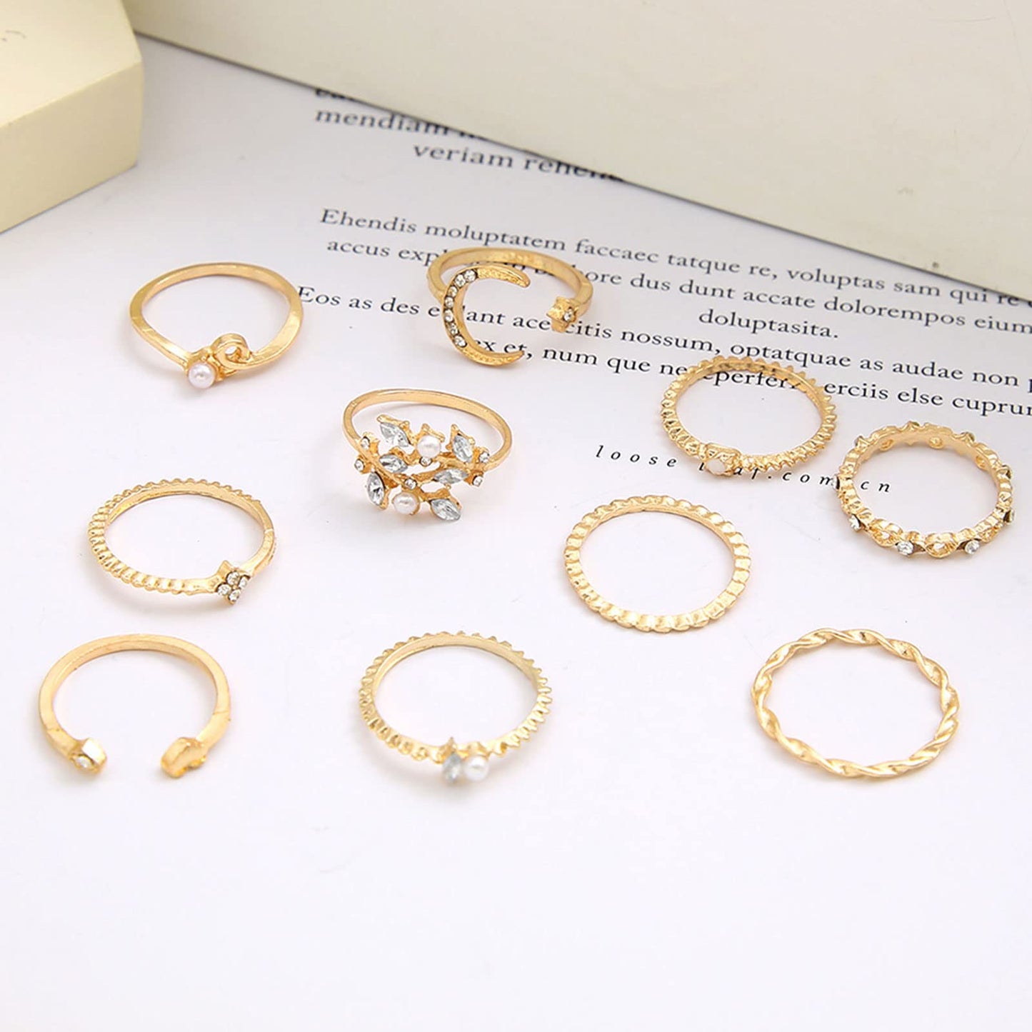 JSJOY Gold Stacking Rings for Women Butterfly Knuckle Rings Snake Rings Moon Star Rings Heart Stacking Rings for Girls