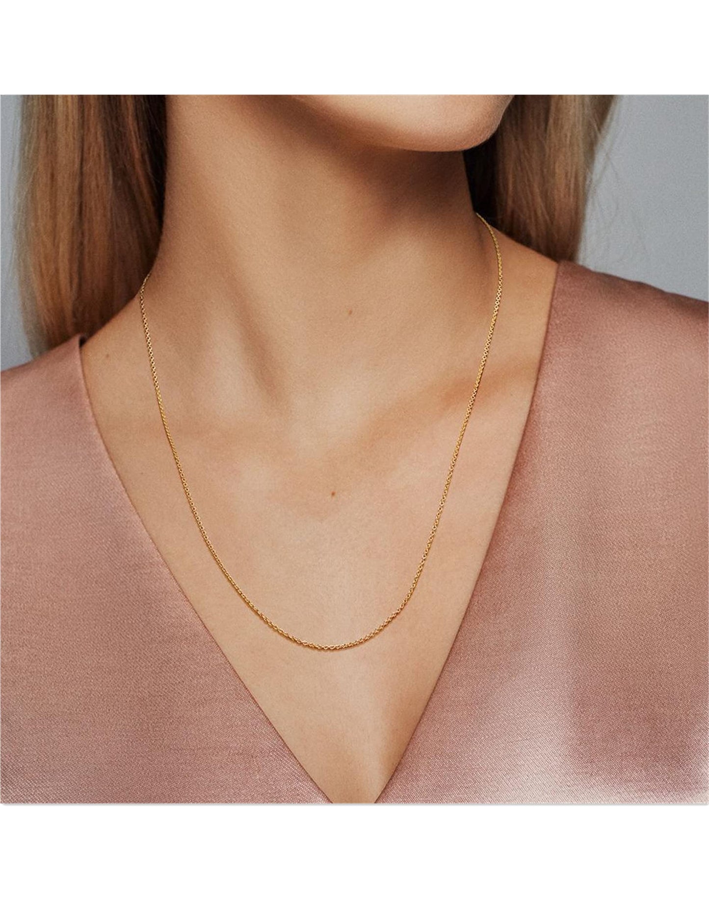 JSJOY 925 Sterling Silver Necklace Rope Chain Lobster Clasp 2.5mm Silver Chain for Women Silver Necklace Chain 16-30 Inches