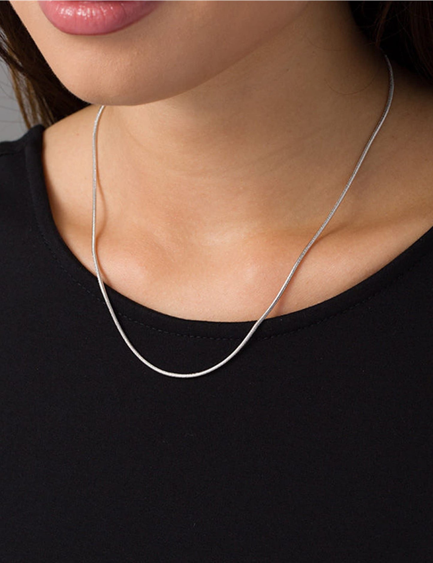 JSJOY 925 Sterling Silver Necklace Rope Chain Lobster Clasp 2.5mm Silver Chain for Women Silver Necklace Chain 16-30 Inches