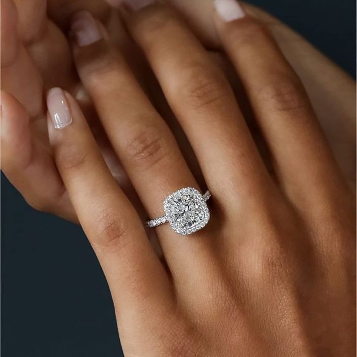 JSJOY Women Full Diamond Ring Fashion Exquisite Full Diamond Ring for Women Engagement Ring Jewelry Gifts Women Full Diamond Ring