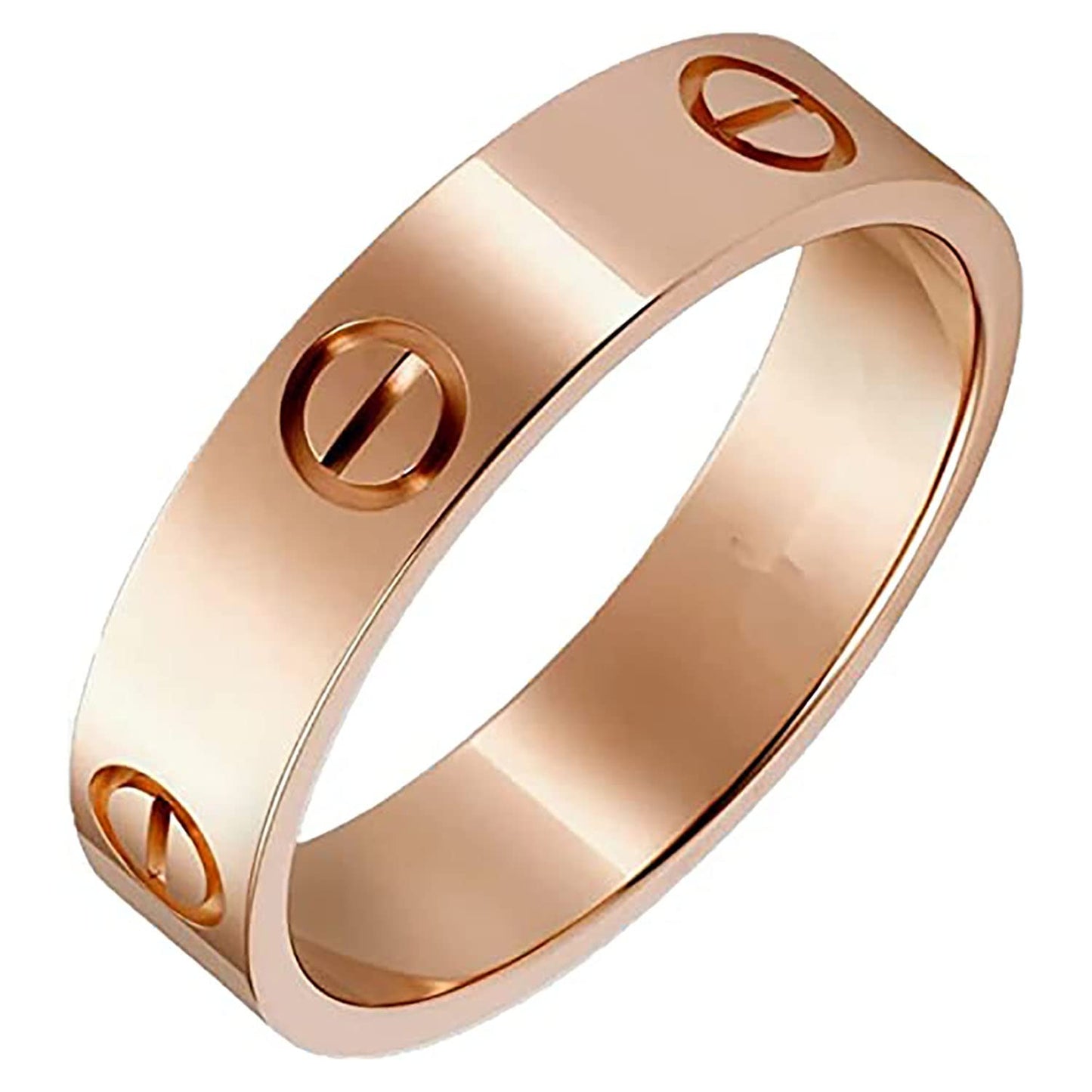 Diamond Ring Love Rings with Screw Design for Women Band Promise Rings 18k Titanium Steel Jewelry Birthday Gifts for Womens Mens Valentines Day