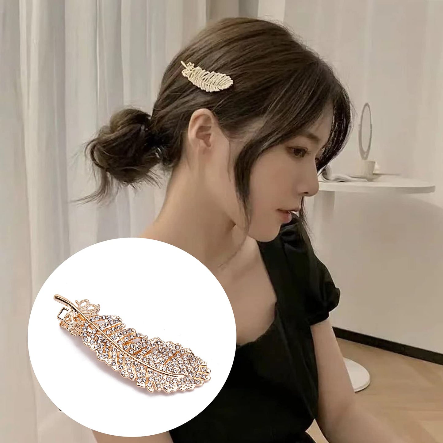 JSJOY Pearl Hair Clips, Metal Hair Barrettes, Hair Clips Pins Hairpins Hair Accessories Birthday Business Christmas Gift for Women Girls Girlfriend Ladies Long Short Hair Elegant(6 PCS )