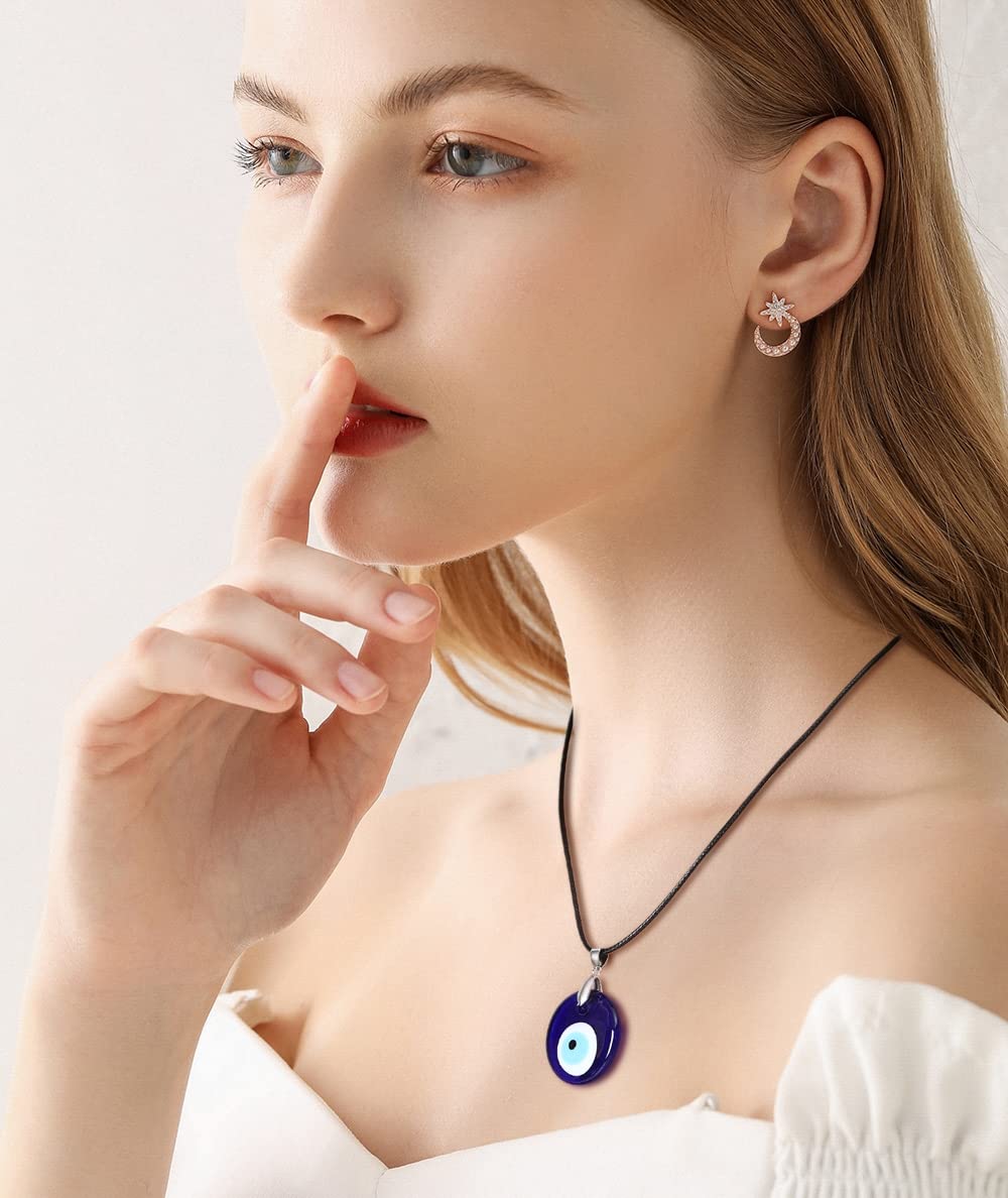 JSJOY 10 Pcs Crystal Necklace Healing Amethyst Crystals Carnelian Chakra Necklaces Evil Eye Necklace Vintage Hippie Wiccan Boho Rose Quartz Obsidian Moon Sun Jewelry Heart Gemstone Aventurine Turquoise Pendant for Women Wholesale