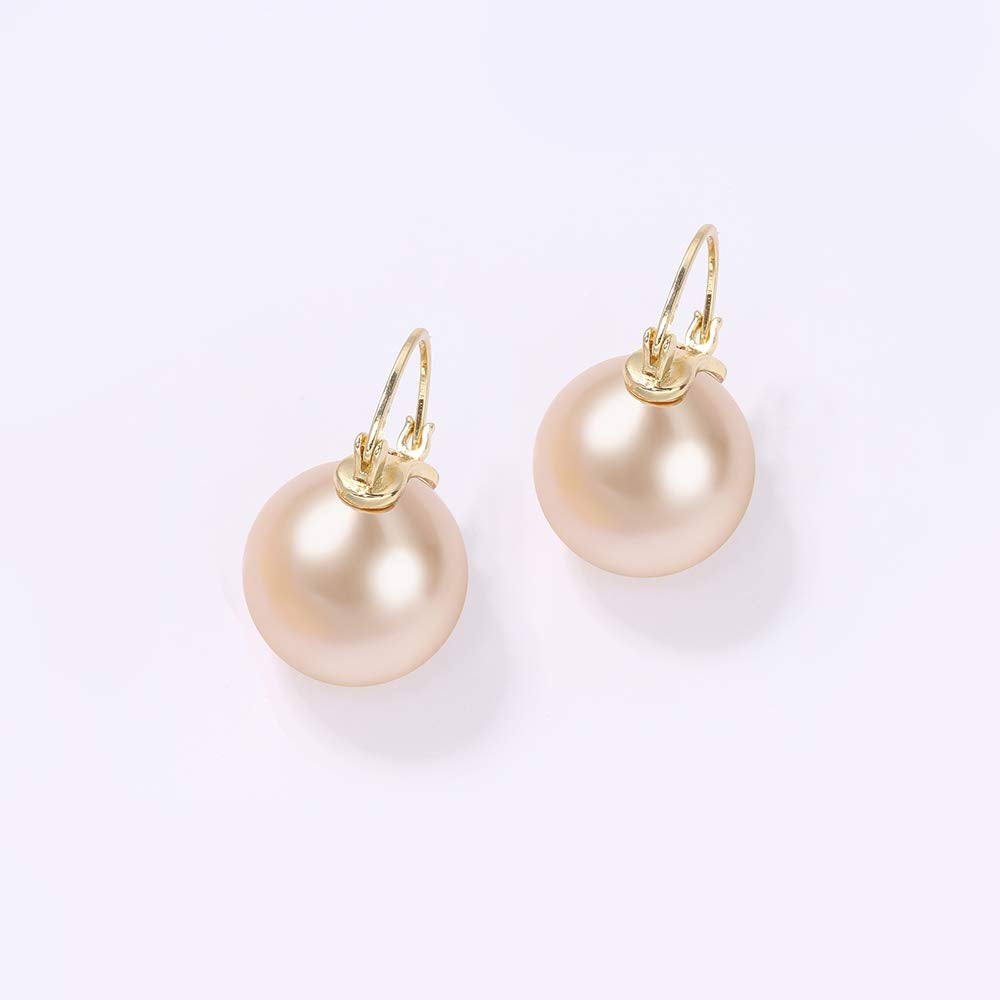 Pearl earrings stud earrings 14K gold plating simple earrings, Elegant Earrings design style best confession gift