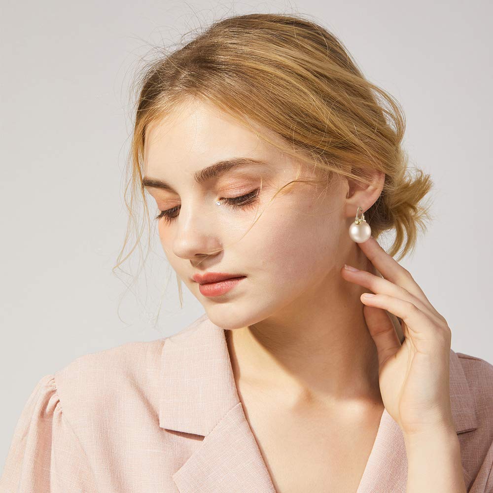 Pearl earrings stud earrings 14K gold plating simple earrings, Elegant Earrings design style best confession gift