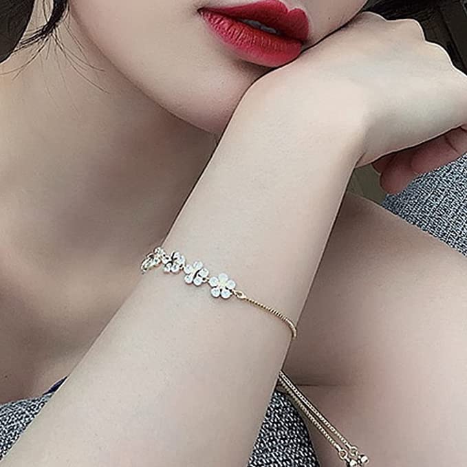 JSJOY Women Jewelry Solid Bracelet Cuff Bangle Charm Adjustable Bracelet Handmade Jewelry Bead Chain Anklet for Women Men Girls Mom Jewelry Gifts for Thanksgiving Da
