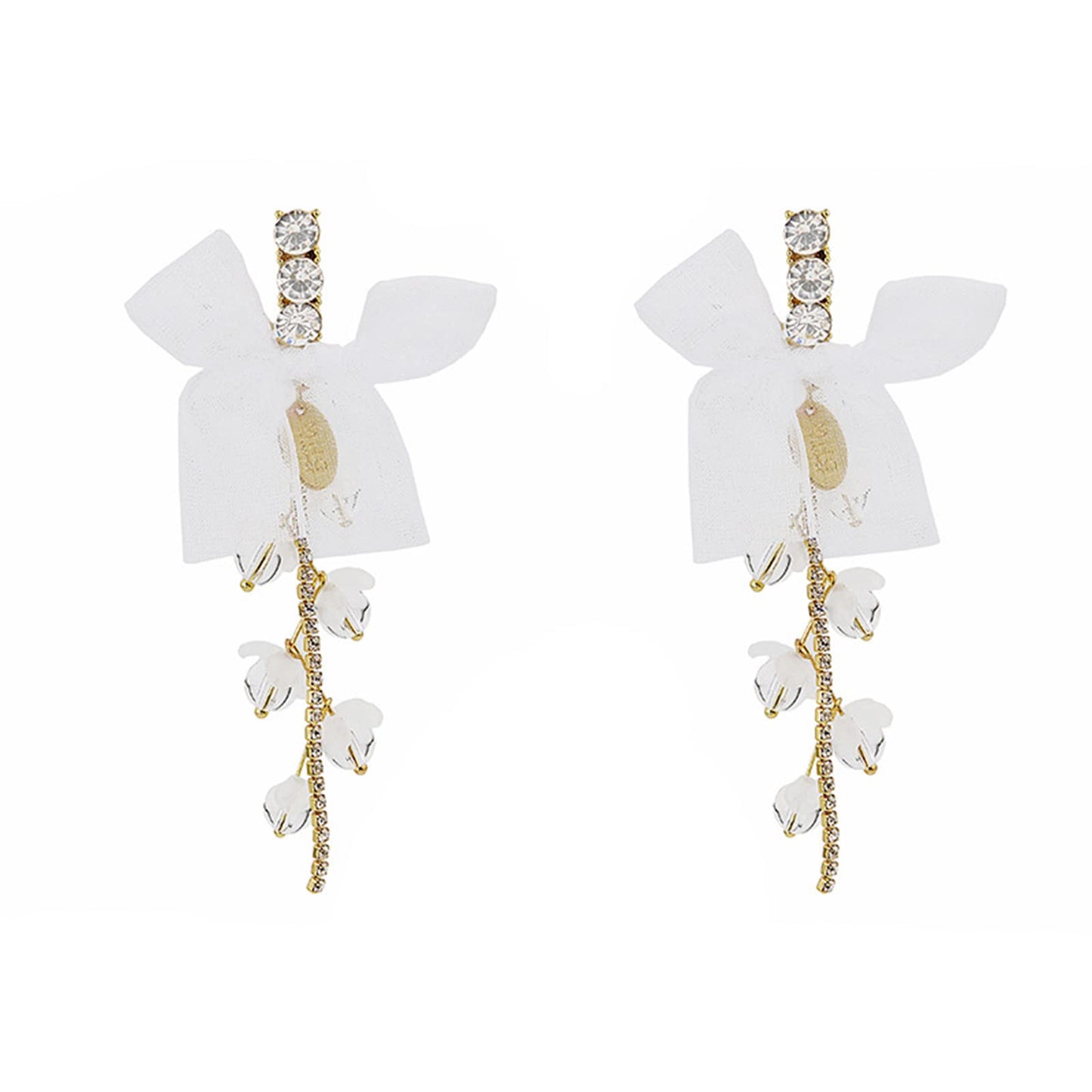 Hummingbird Earrings Rhinestone Chain Tassel Earring Lady Earchain Jewelry Fashionable Earrings Dangling Women Girls Valentine's Day Birthday Gifts