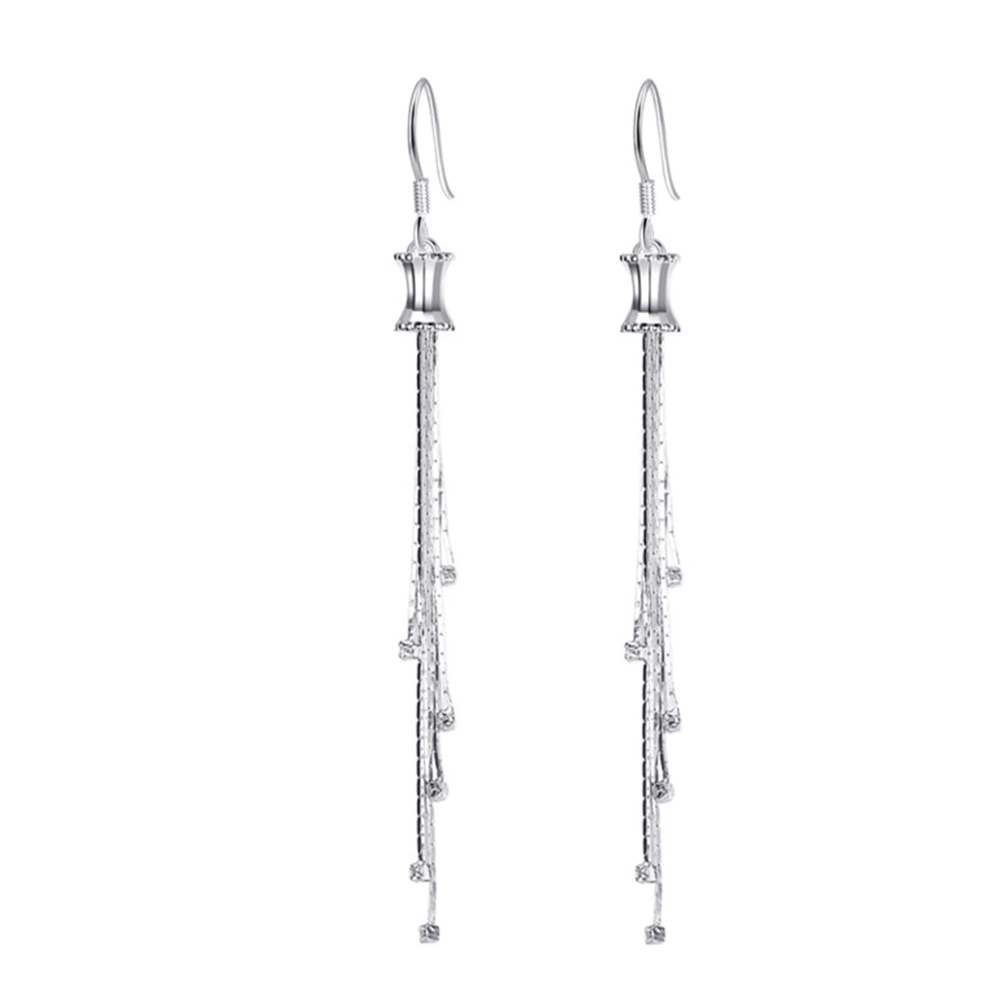 Hummingbird Earrings Rhinestone Chain Tassel Earring Lady Earchain Jewelry Fashionable Earrings Dangling Women Girls Valentine's Day Birthday Gifts