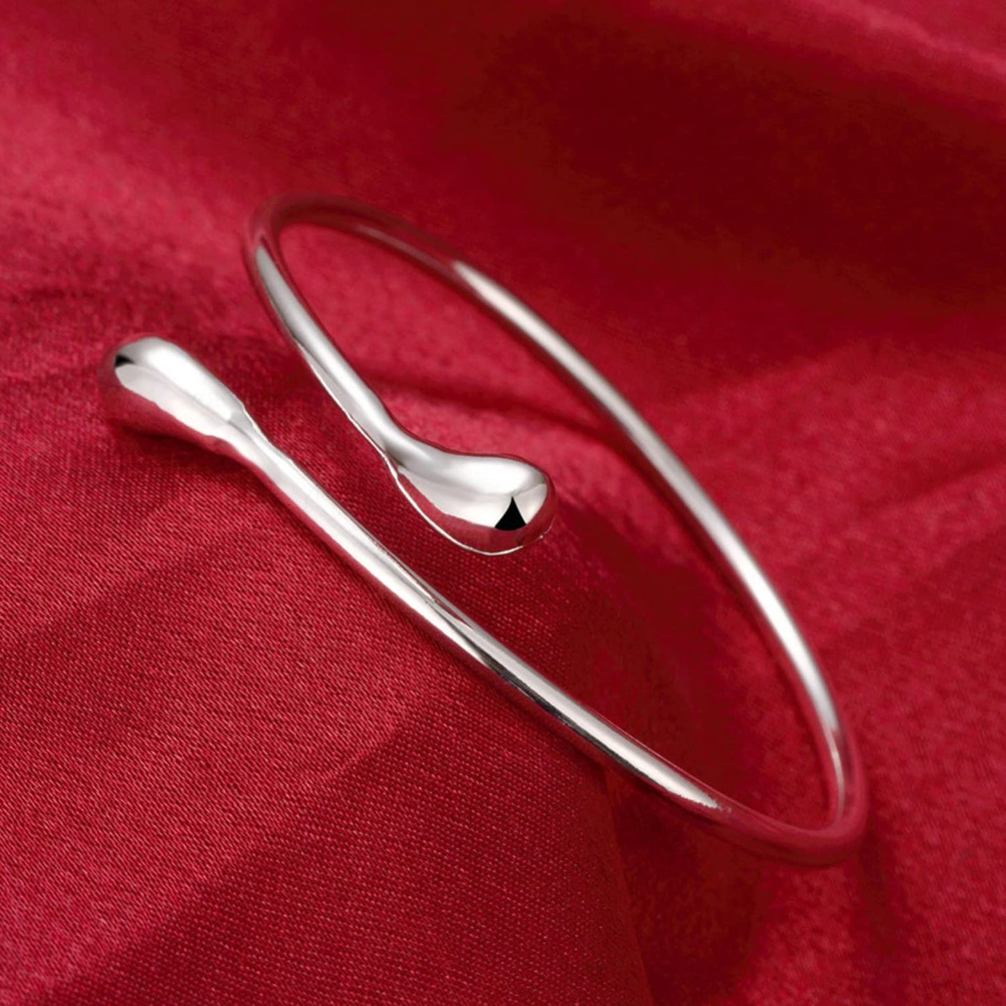 JSJOY Handmade Bracelet for Women 925 Sterling Silver Bangle Bracelet with Gift Box Braided Cuff Bracelet Wrap Birthday Gifts