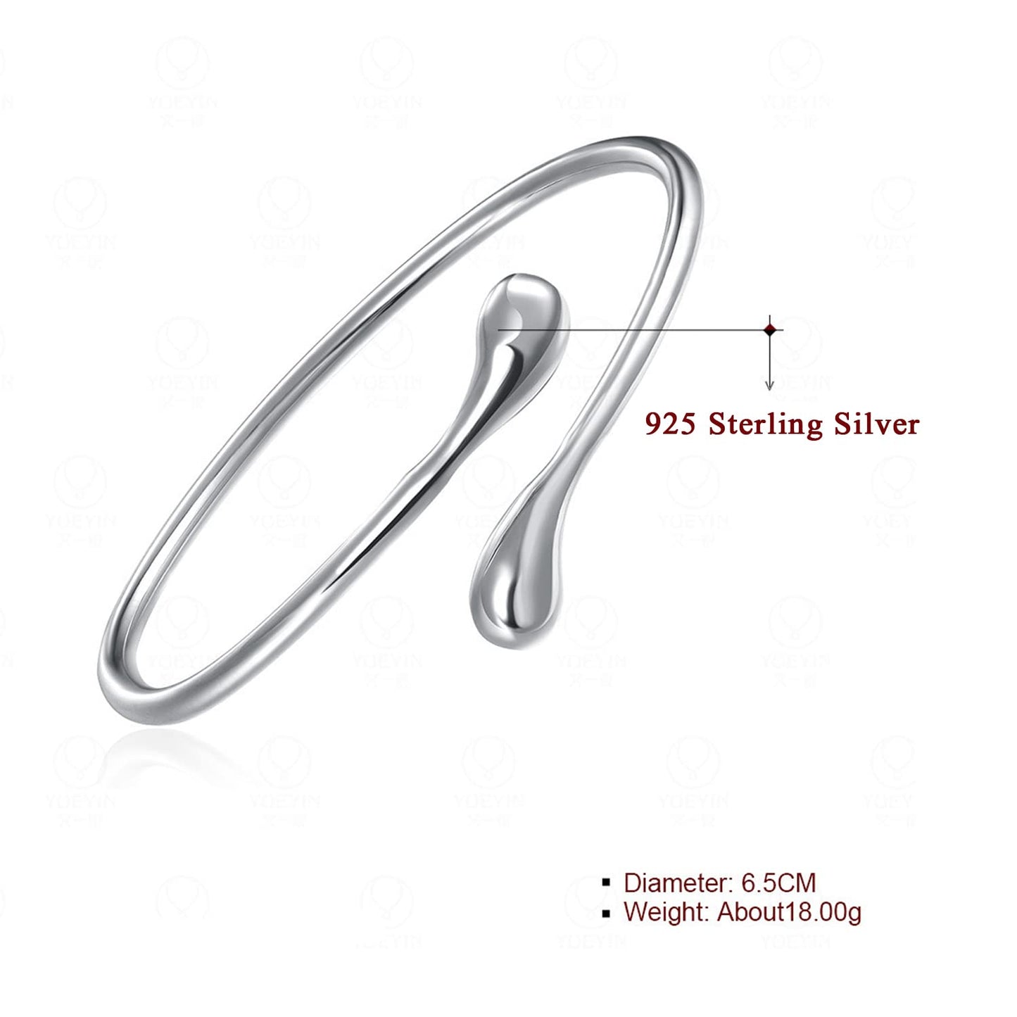 JSJOY Handmade Bracelet for Women 925 Sterling Silver Bangle Bracelet with Gift Box Braided Cuff Bracelet Wrap Birthday Gifts