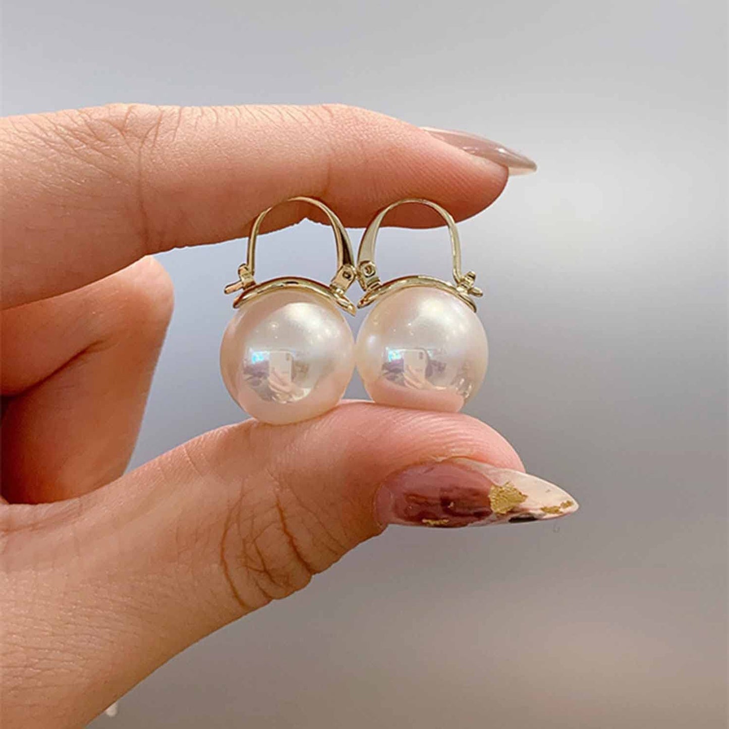 Pearl earrings stud earrings 14K gold plating simple earrings, Elegant Earrings design style best confession gift