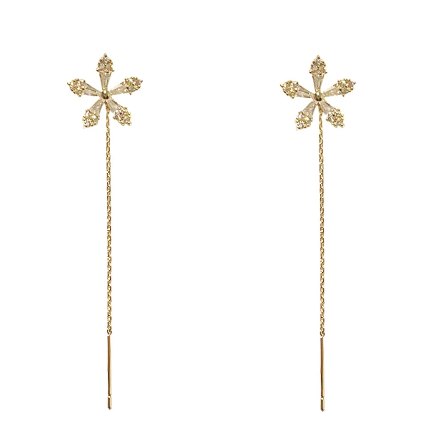 Hummingbird Earrings Rhinestone Chain Tassel Earring Lady Earchain Jewelry Fashionable Earrings Dangling Women Girls Valentine's Day Birthday Gifts