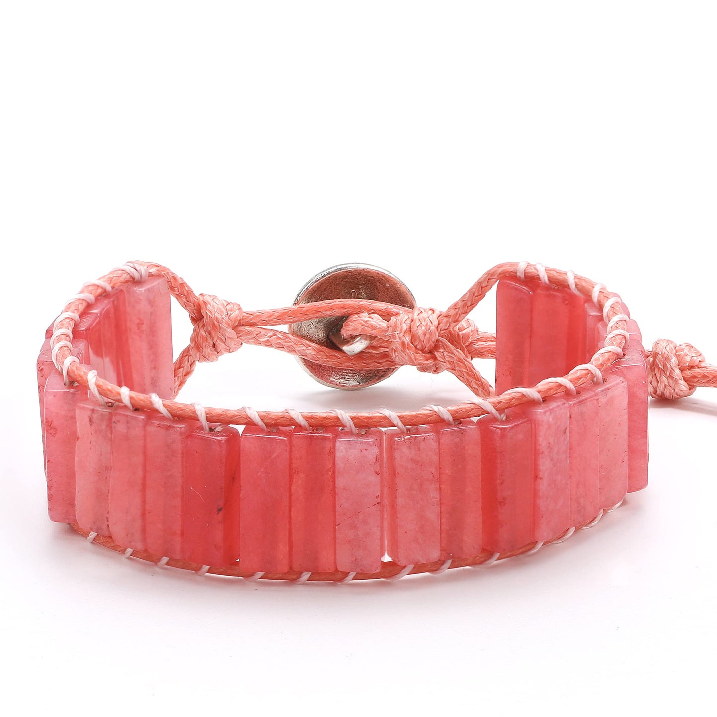 JSJOY Natural stone bracelet for Women,Handmade Healing Crystal Jasper Beads Bracelet with Tree of Life Button Women Jewelry Gifts