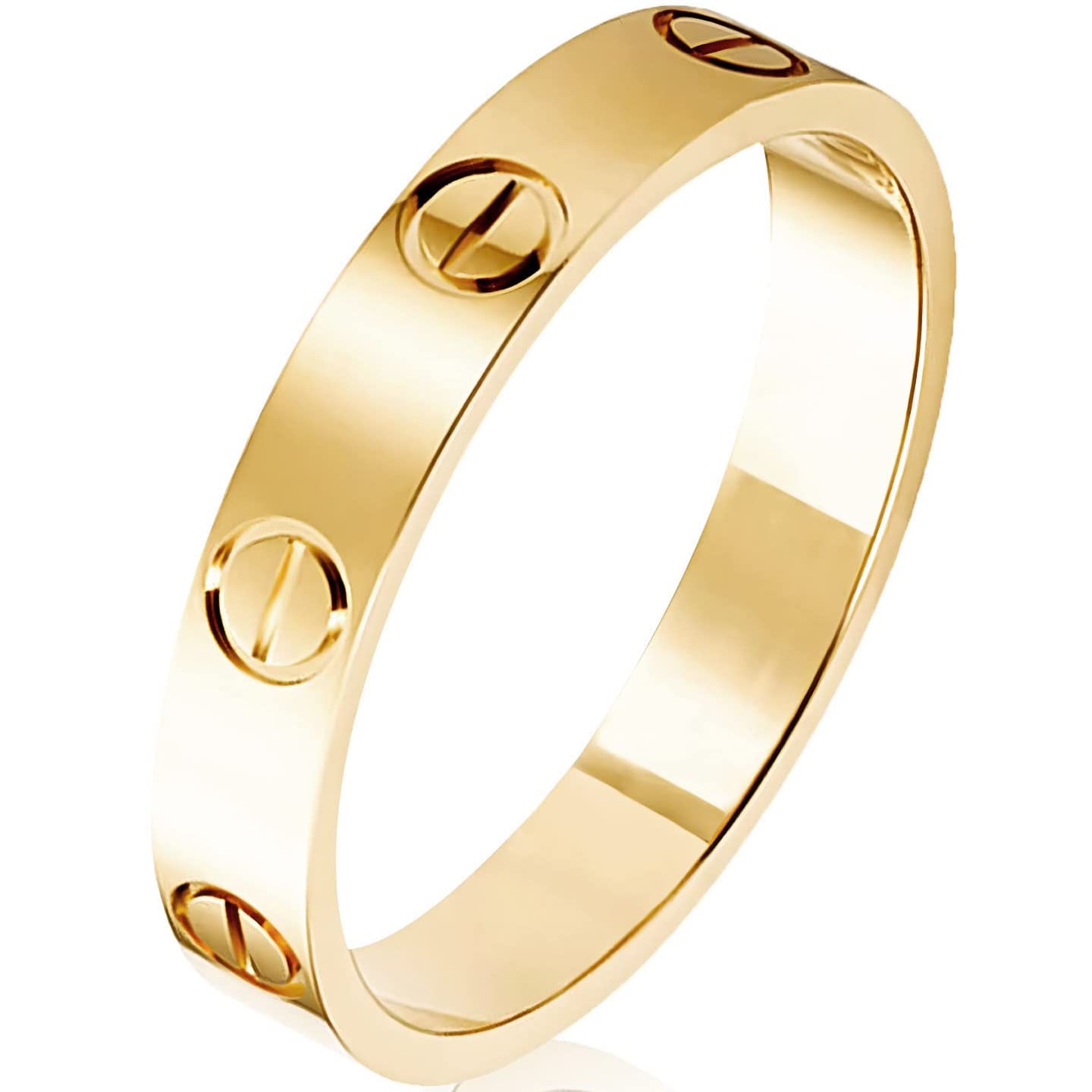 Diamond Ring Love Rings with Screw Design for Women Band Promise Rings 18k Titanium Steel Jewelry Birthday Gifts for Womens Mens Valentines Day