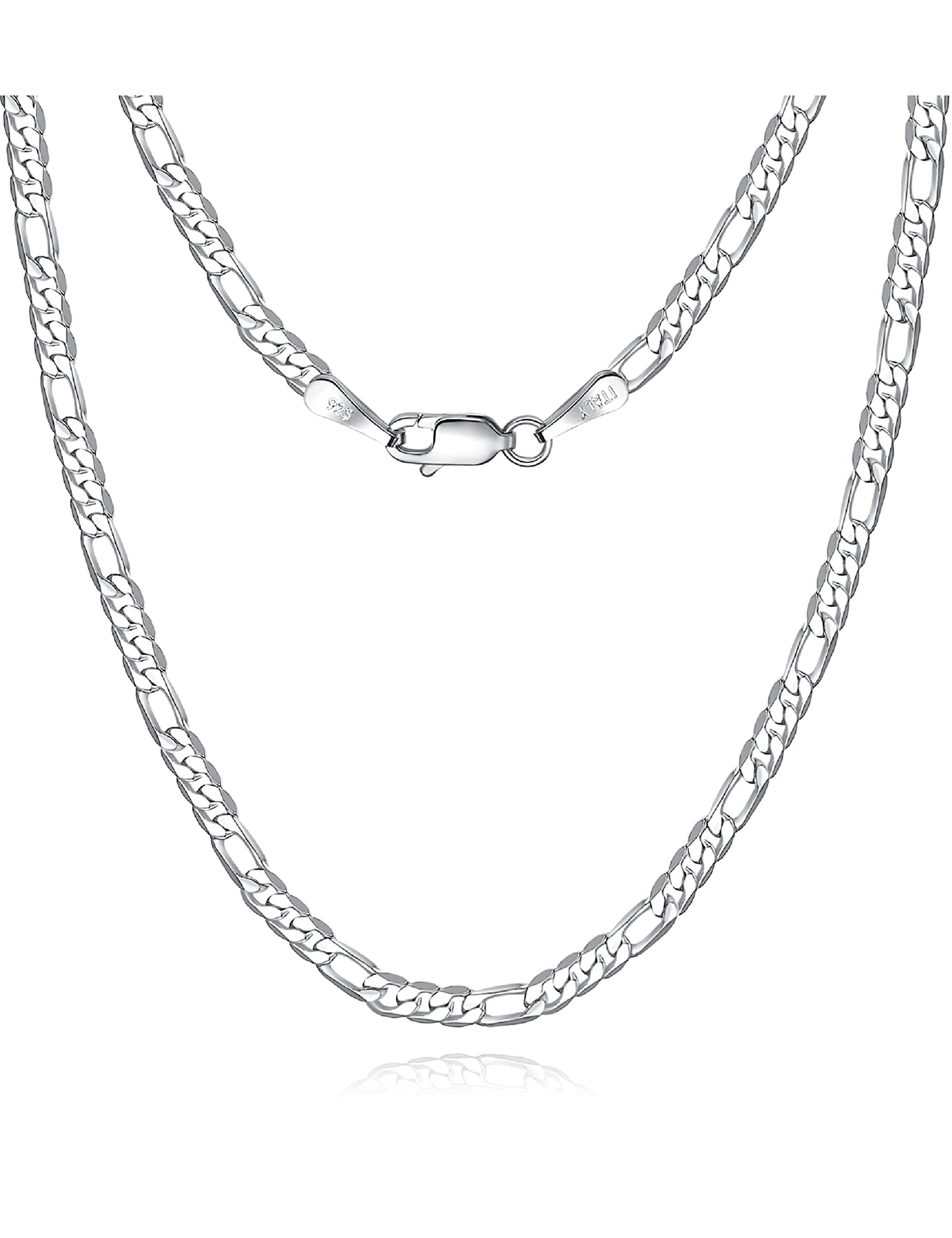 925 sterling silver fee necklace plus ro chain lobster clasp 3/4/5mm diamond cut ladies men 16-30 inches holiday gift for family wife