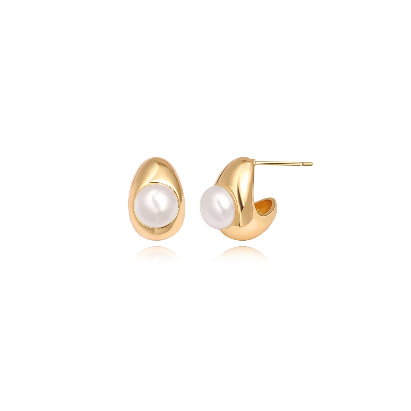 Pearl Earrings for Women 925 Sterling Silver Dangle Drop Pearl Earrings Jewelry 8mm Pearl Drop Earrings for Women Girls Gift