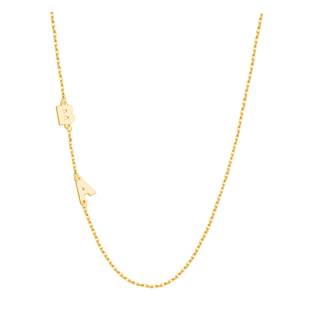 JSJOY Custom Initial Necklace, Personalized Name Necklaces for Women 14K Gold Plated Letter Necklace Name Necklace Mama Necklace | Graduation Gifts Birthday Gifts for Women Girl