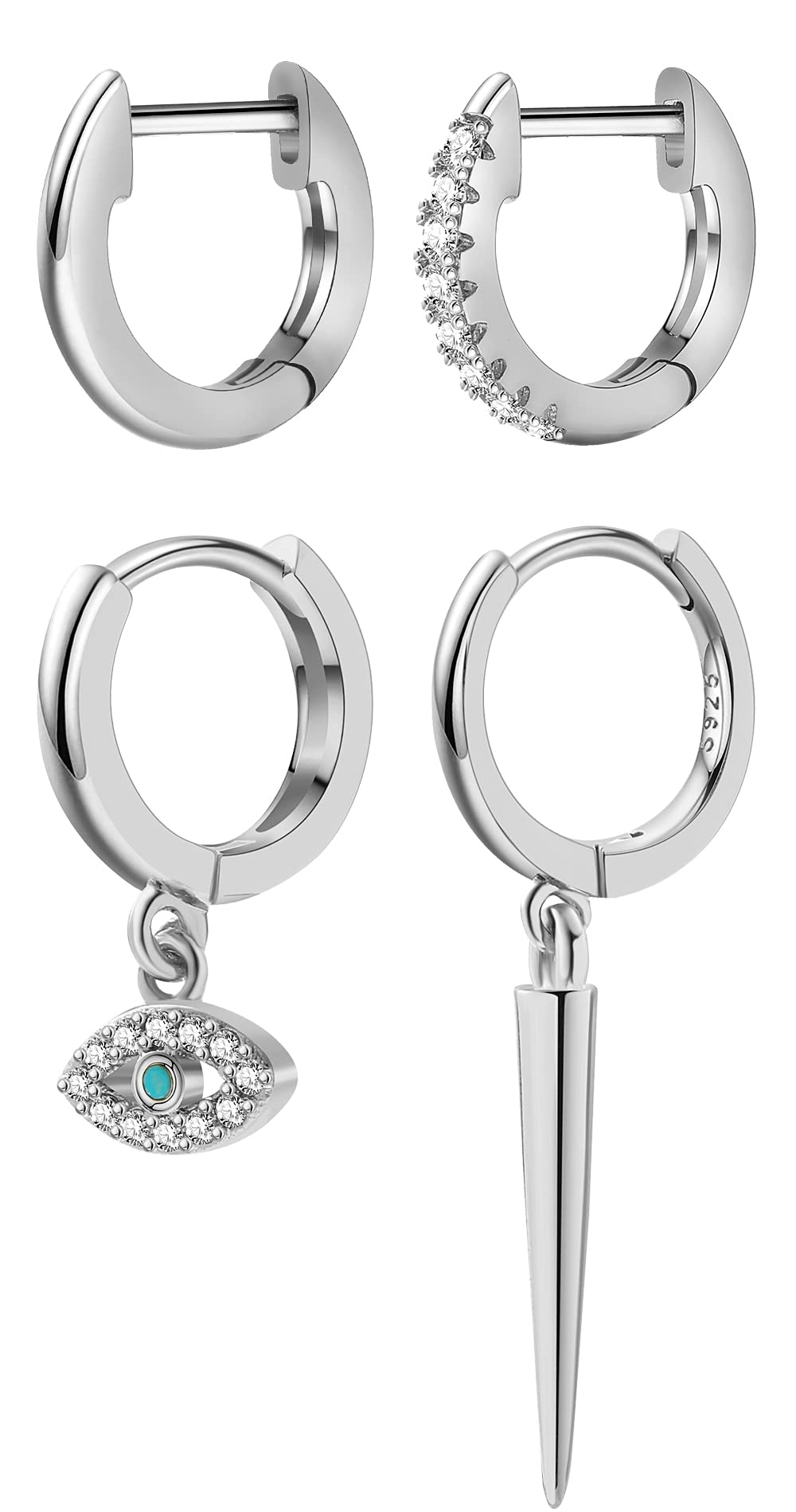 JSJOY 3Pcs 14K Gold Plated Cubic Zirconia Ear Cuffs for Non Pierced Ears Women Hypoallergenic Sparkling Round Cartilage Earring Jewelry Gifts