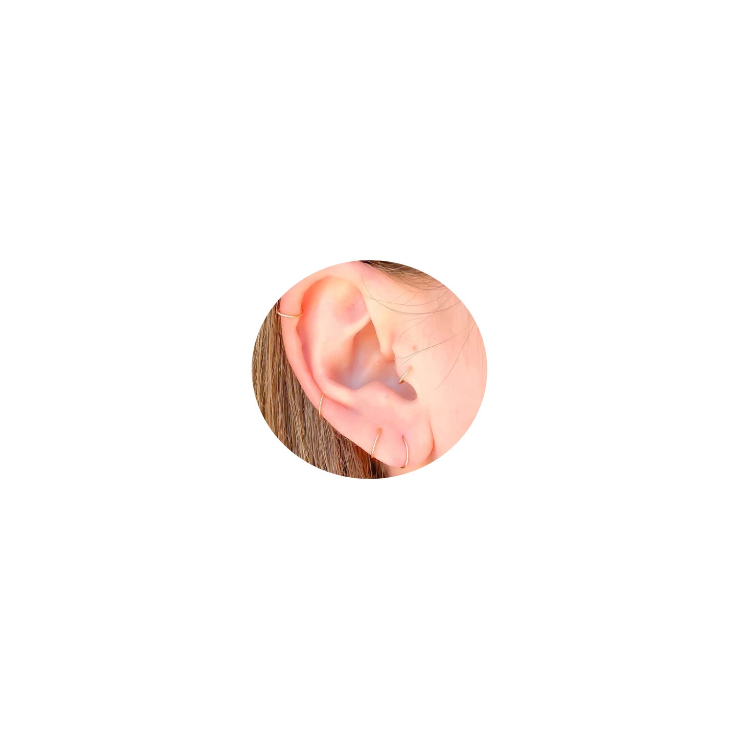 JSJOY 3 Pairs 14K Gold Filled Sterling Silver Small Hoop Earrings for Women Tiny Cartilage Hoop Earring Helix Tragus Piercing Jewelry 22G Nose Rings Hoops for Girls