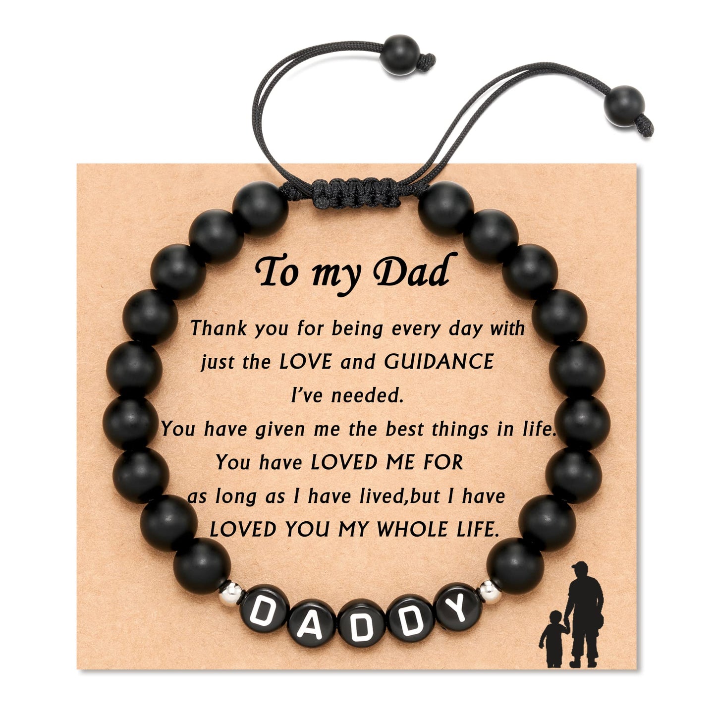 Letter Natural Stone Bracelet Christmas Birthday Valentine Mother's Day Gifts for Women Girls Men