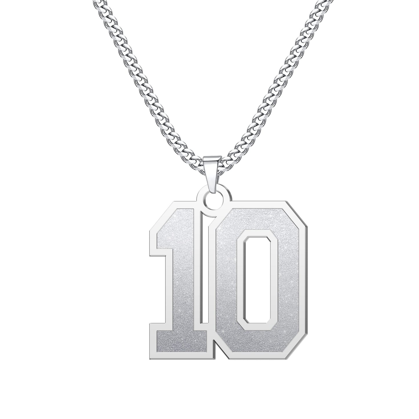 JSJOY Number Necklaces for Athletes 00-99 Jersey Number Chain Personalized Custom with Name Sports Soccer Football Basketball Baseball for Men Girls