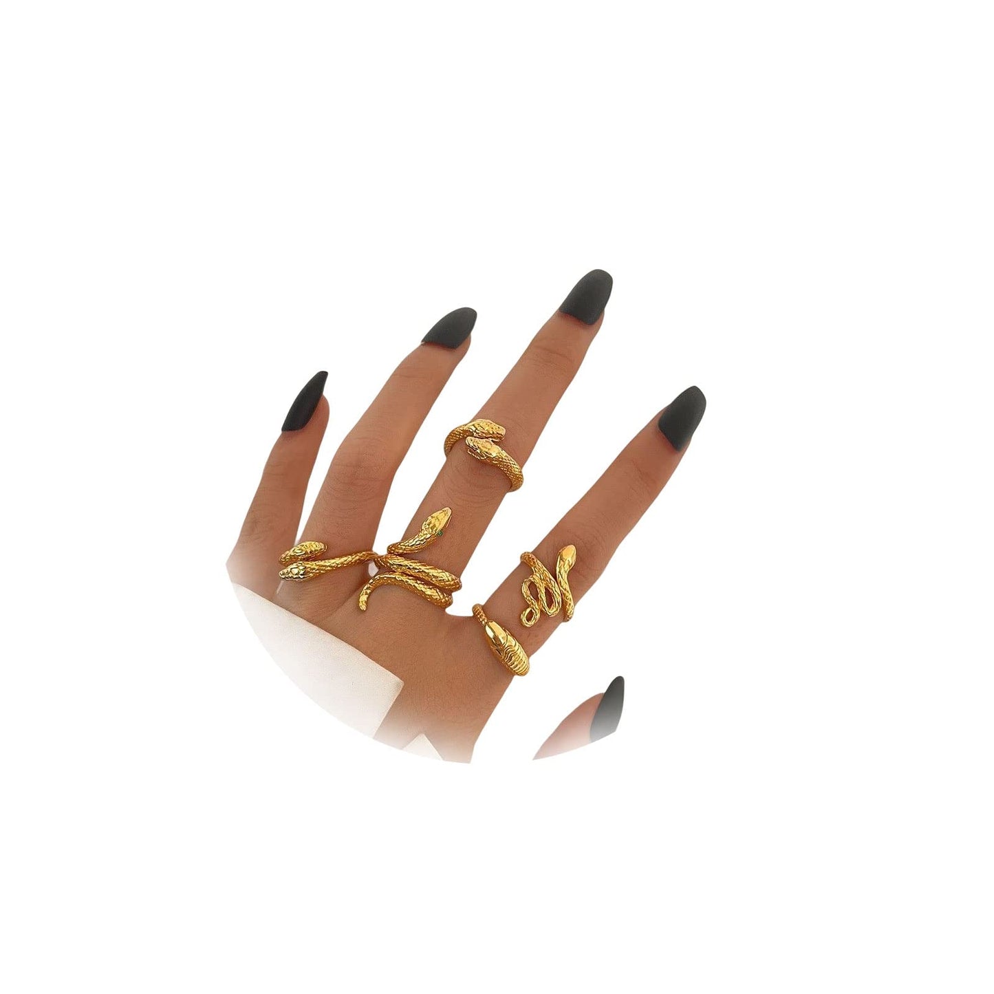 JSJOY Gold Stacking Rings for Women Butterfly Knuckle Rings Snake Rings Moon Star Rings Heart Stacking Rings for Girls