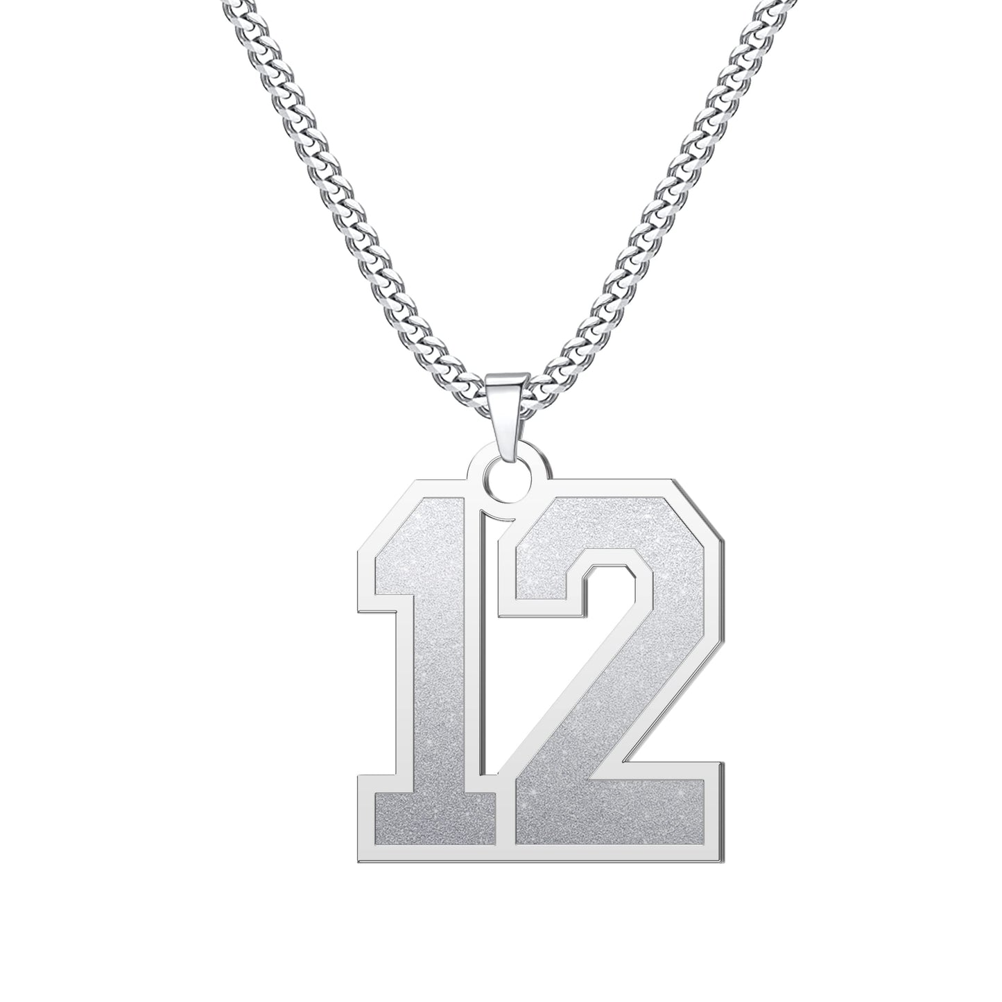 JSJOY Number Necklaces for Athletes 00-99 Jersey Number Chain Personalized Custom with Name Sports Soccer Football Basketball Baseball for Men Girls