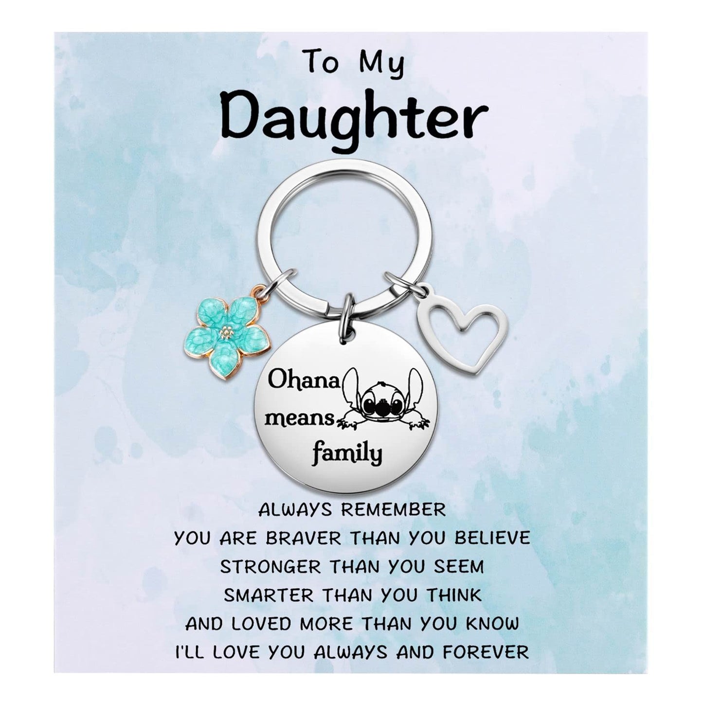 Metal pendantStitch Gift You are My Sunshine Necklace&Greeting Card Stitch Jewelry Stuff Birthday for Little Girls Niece Daughter Granddaughter