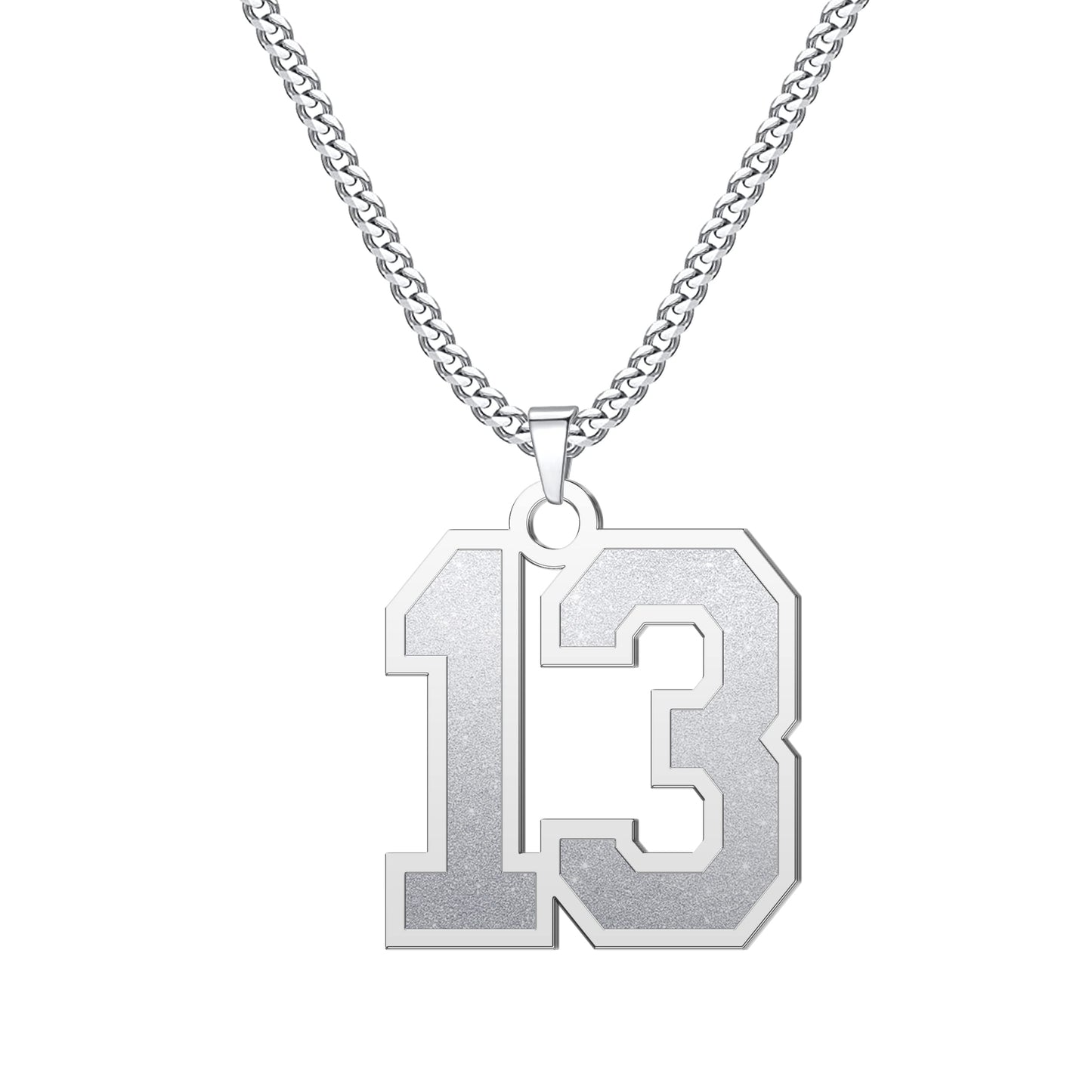 JSJOY Number Necklaces for Athletes 00-99 Jersey Number Chain Personalized Custom with Name Sports Soccer Football Basketball Baseball for Men Girls