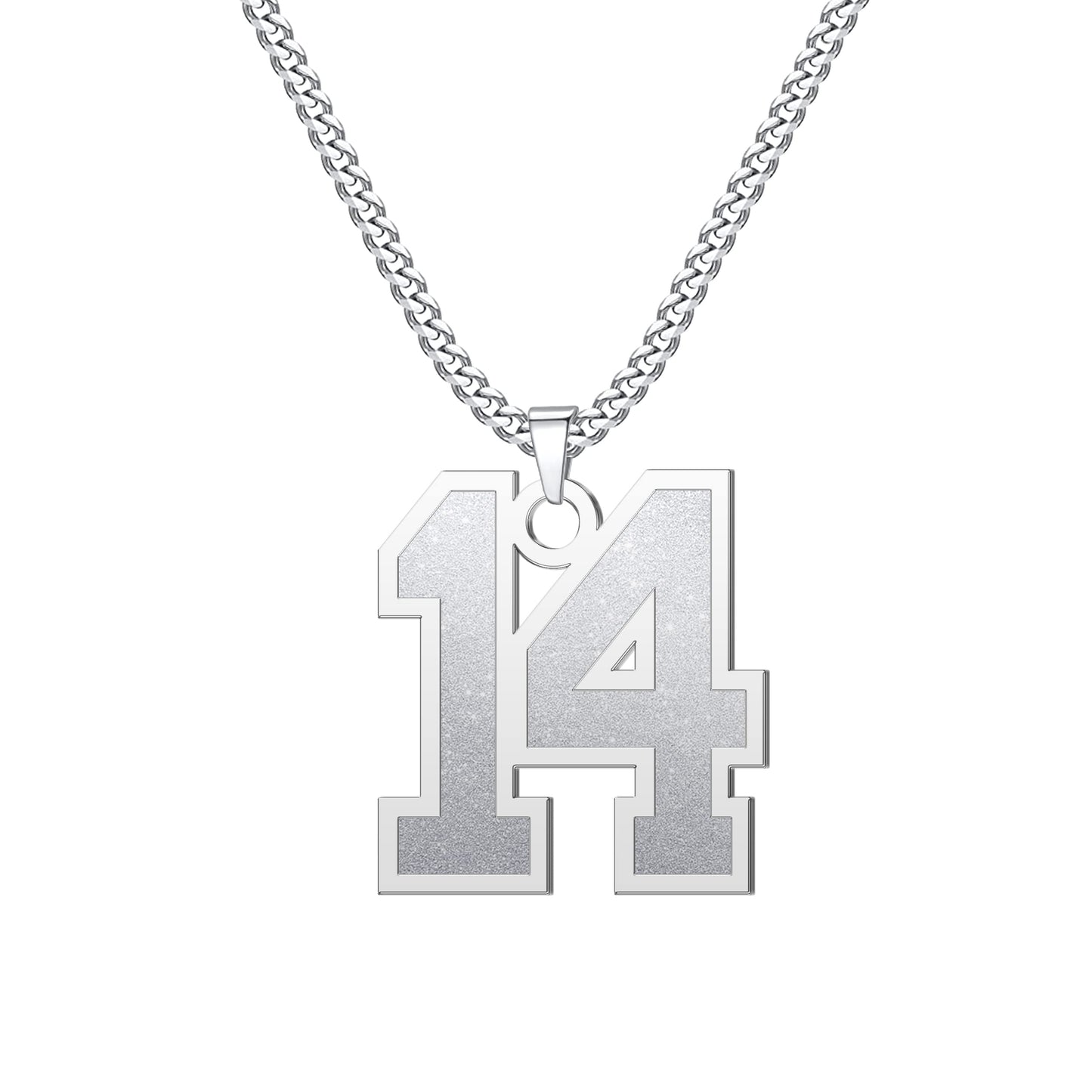 JSJOY Number Necklaces for Athletes 00-99 Jersey Number Chain Personalized Custom with Name Sports Soccer Football Basketball Baseball for Men Girls