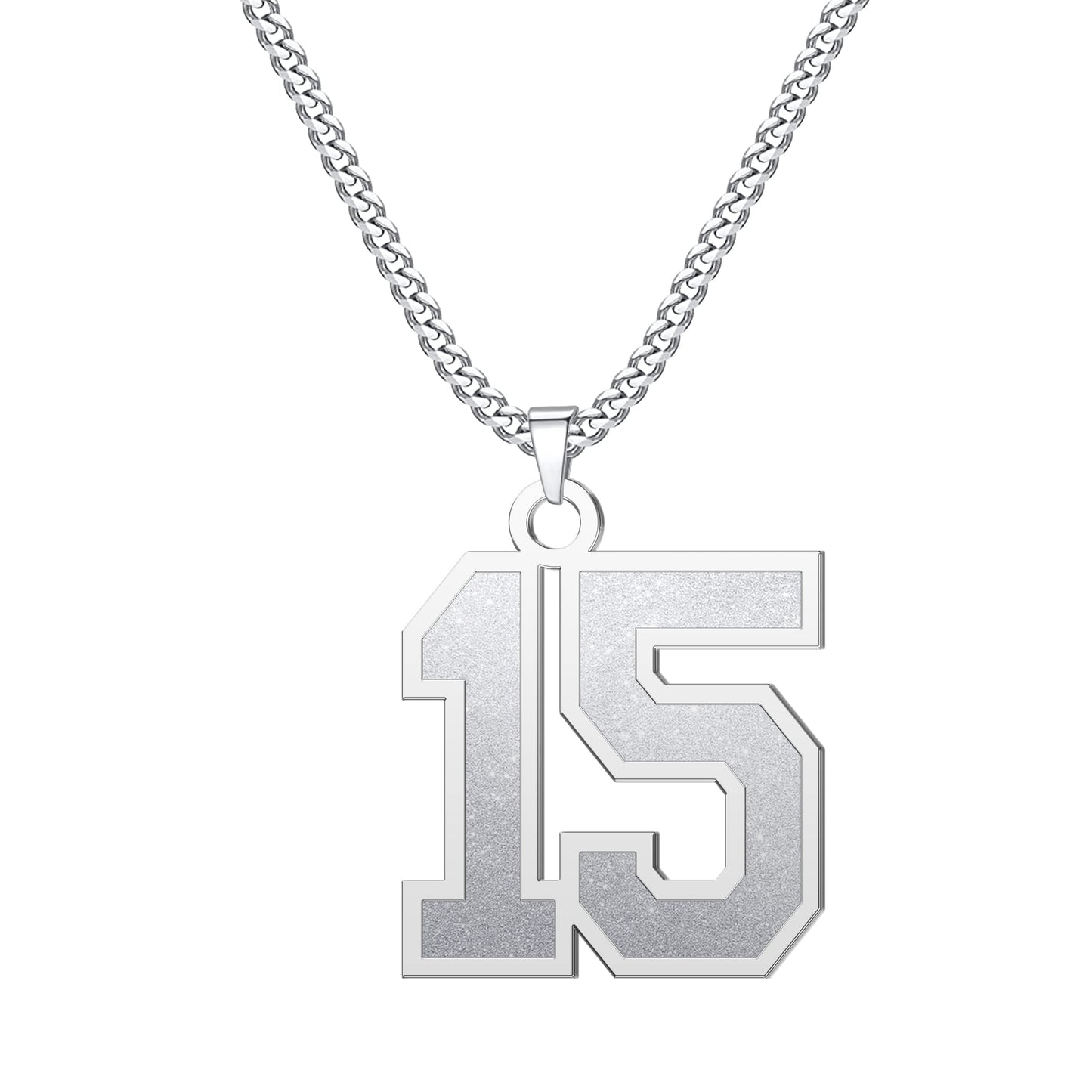 JSJOY Number Necklaces for Athletes 00-99 Jersey Number Chain Personalized Custom with Name Sports Soccer Football Basketball Baseball for Men Girls