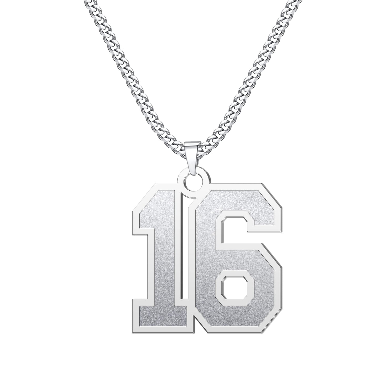 JSJOY Number Necklaces for Athletes 00-99 Jersey Number Chain Personalized Custom with Name Sports Soccer Football Basketball Baseball for Men Girls