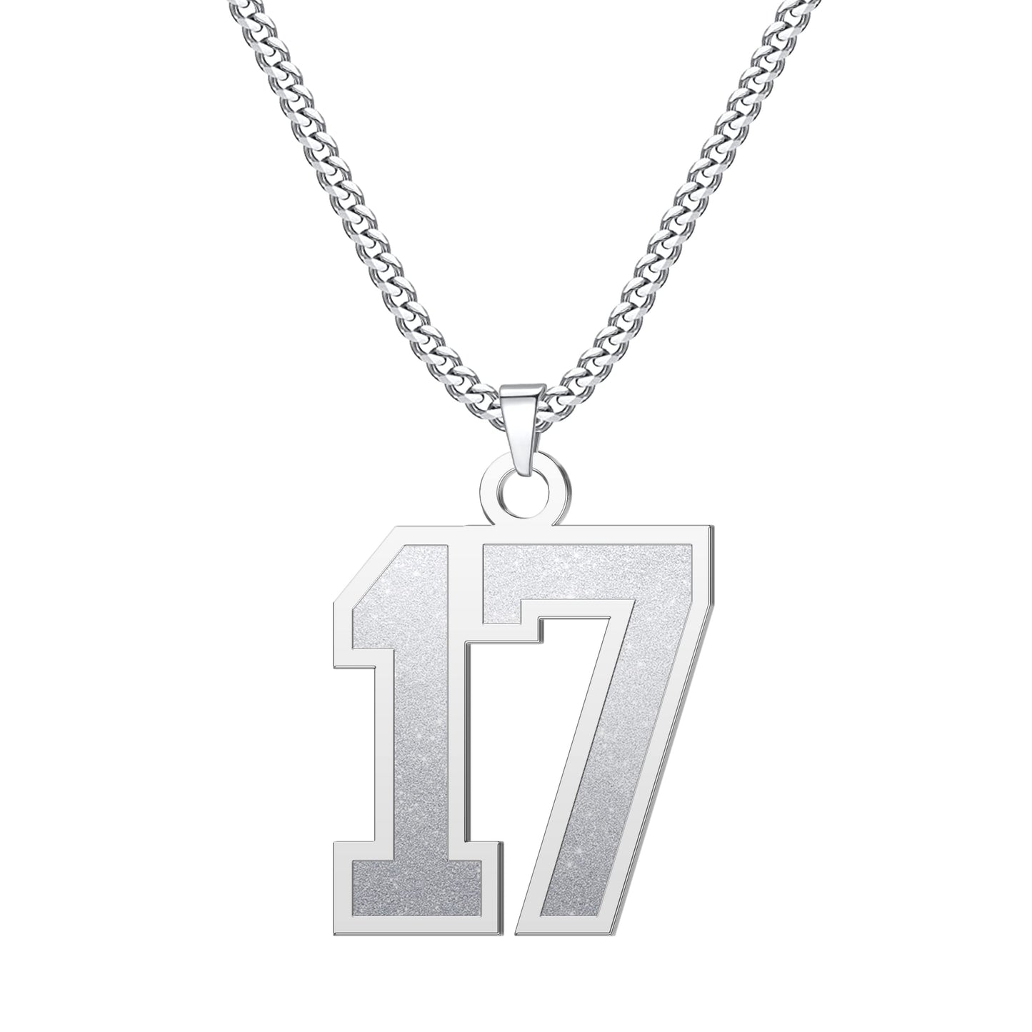 JSJOY Number Necklaces for Athletes 00-99 Jersey Number Chain Personalized Custom with Name Sports Soccer Football Basketball Baseball for Men Girls