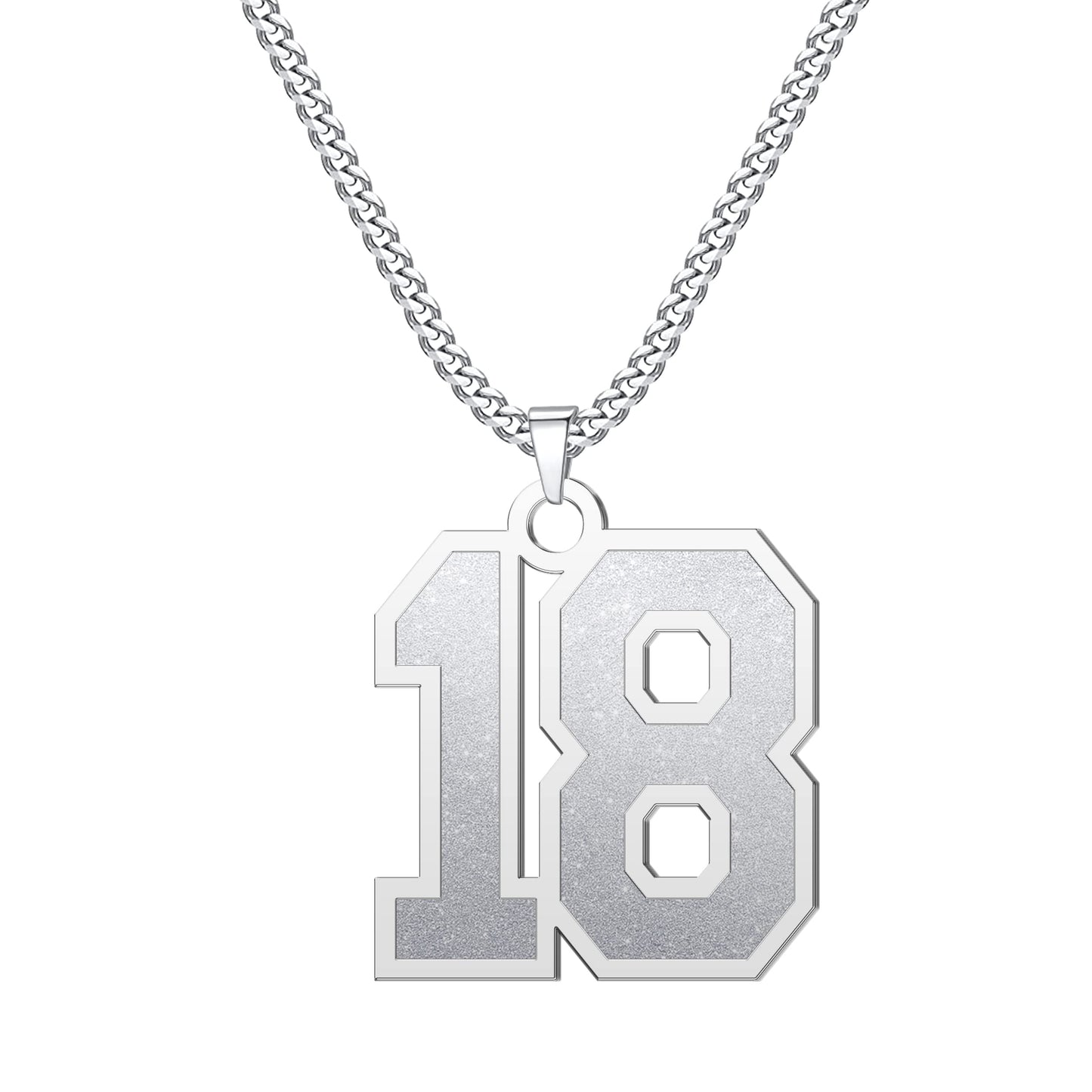 JSJOY Number Necklaces for Athletes 00-99 Jersey Number Chain Personalized Custom with Name Sports Soccer Football Basketball Baseball for Men Girls