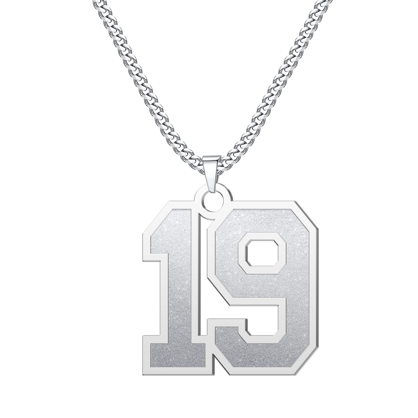 JSJOY Number Necklaces for Athletes 00-99 Jersey Number Chain Personalized Custom with Name Sports Soccer Football Basketball Baseball for Men Girls