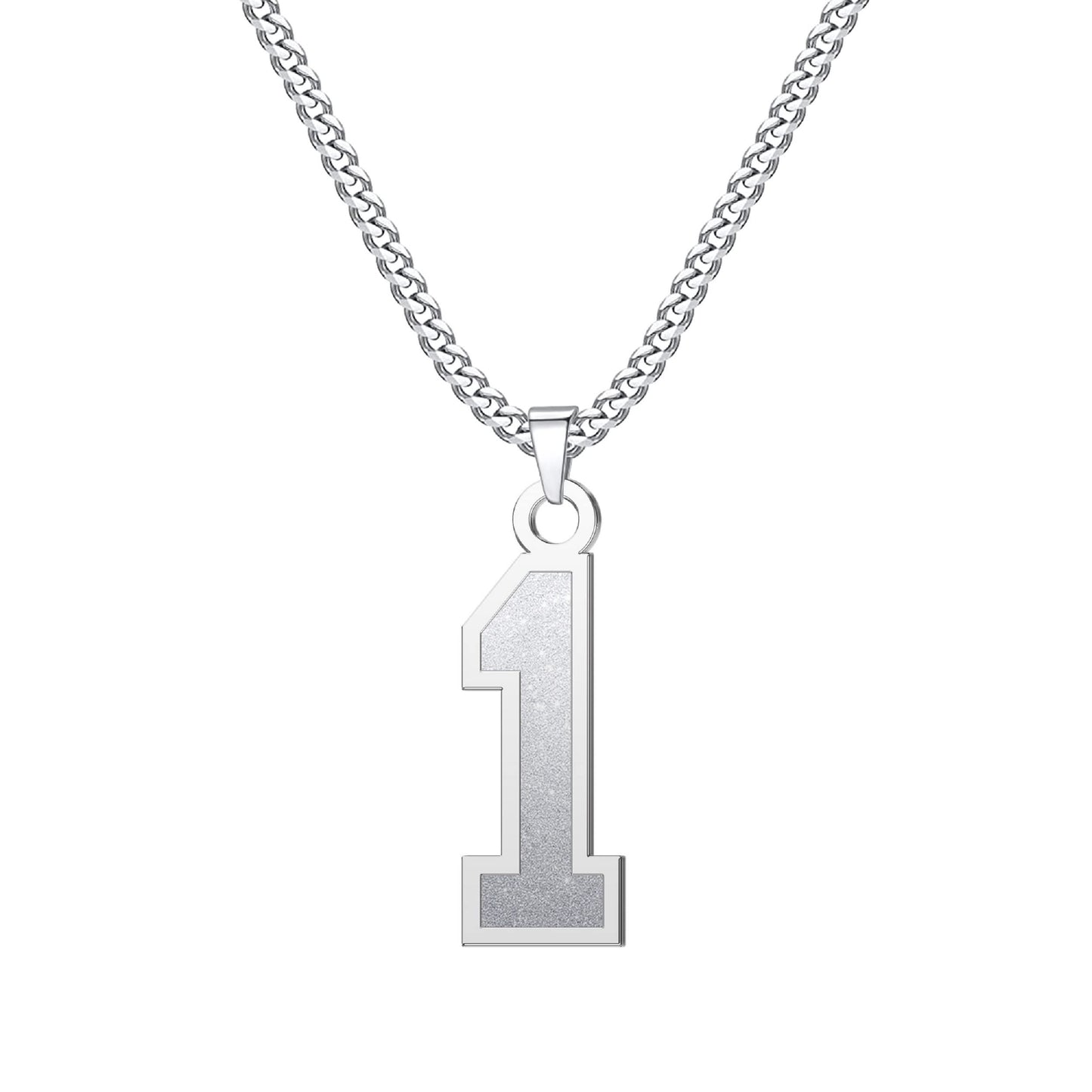 JSJOY Number Necklaces for Athletes 00-99 Jersey Number Chain Personalized Custom with Name Sports Soccer Football Basketball Baseball for Men Girls