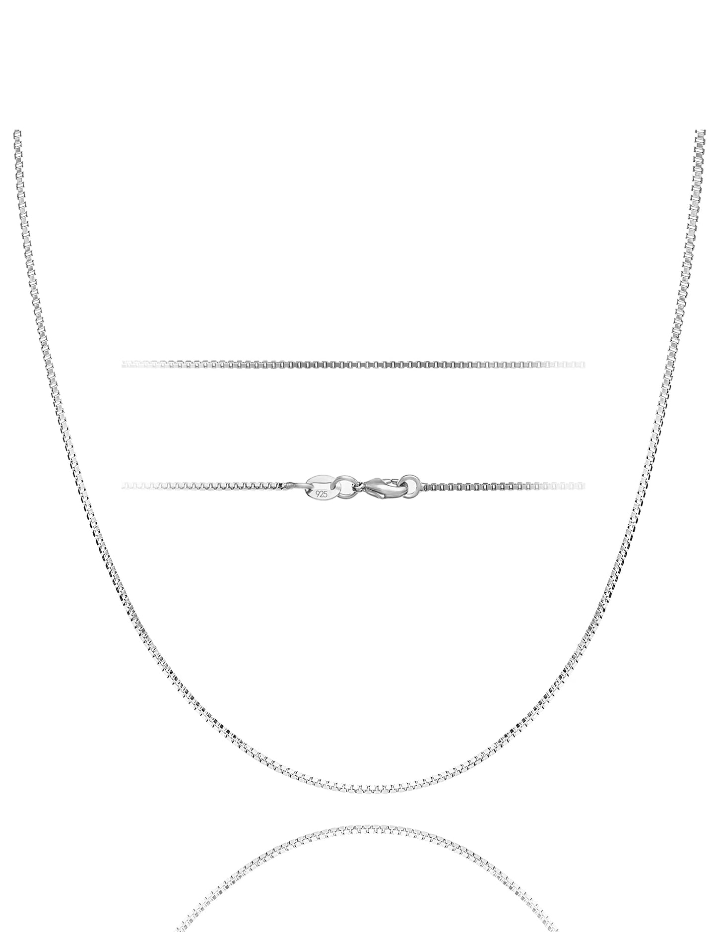 JSJOY 925 Sterling Silver Necklace Rope Chain Lobster Clasp 2.5mm Silver Chain for Women Silver Necklace Chain 16-30 Inches