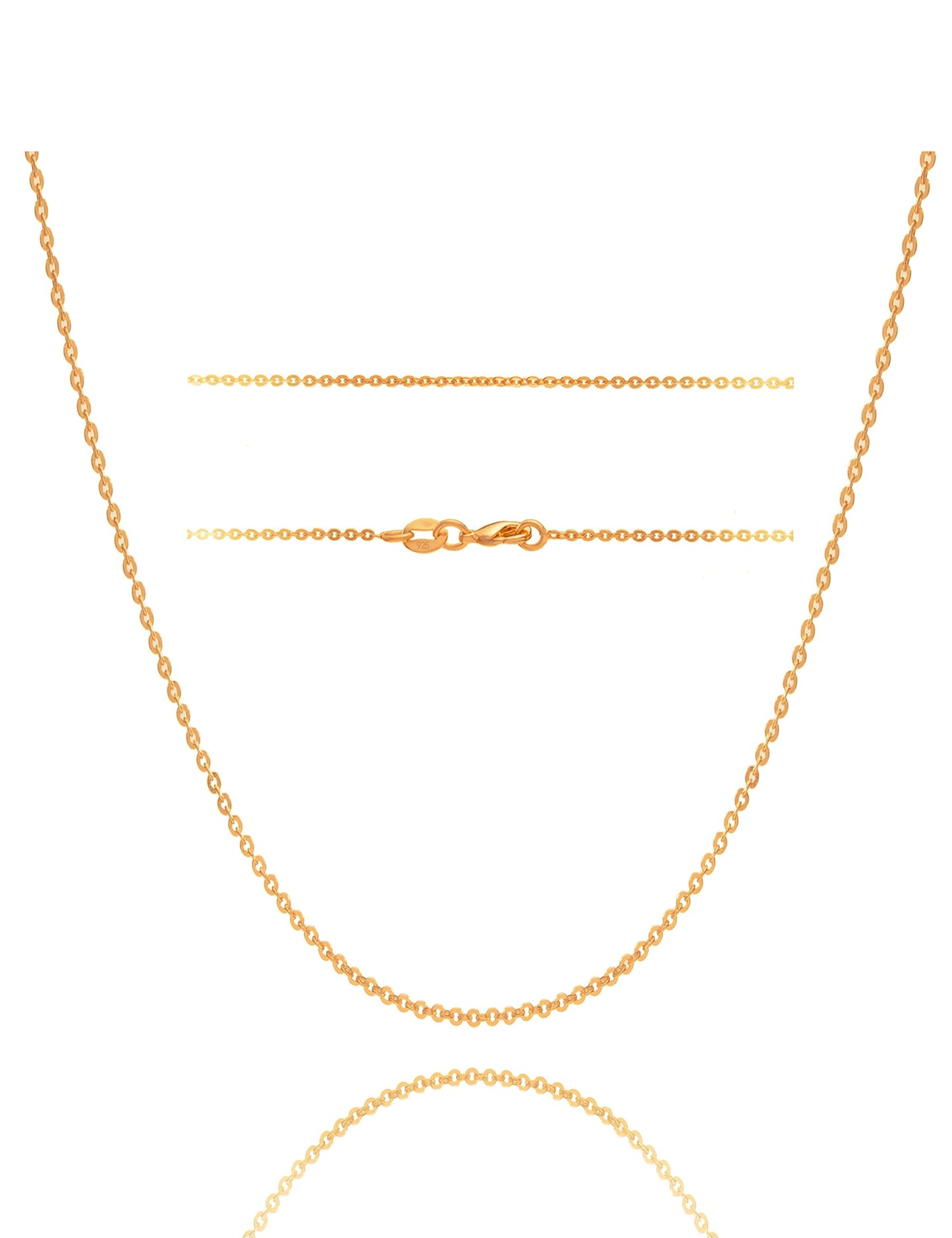 JSJOY 925 Sterling Silver Necklace Rope Chain Lobster Clasp 2.5mm Silver Chain for Women Silver Necklace Chain 16-30 Inches