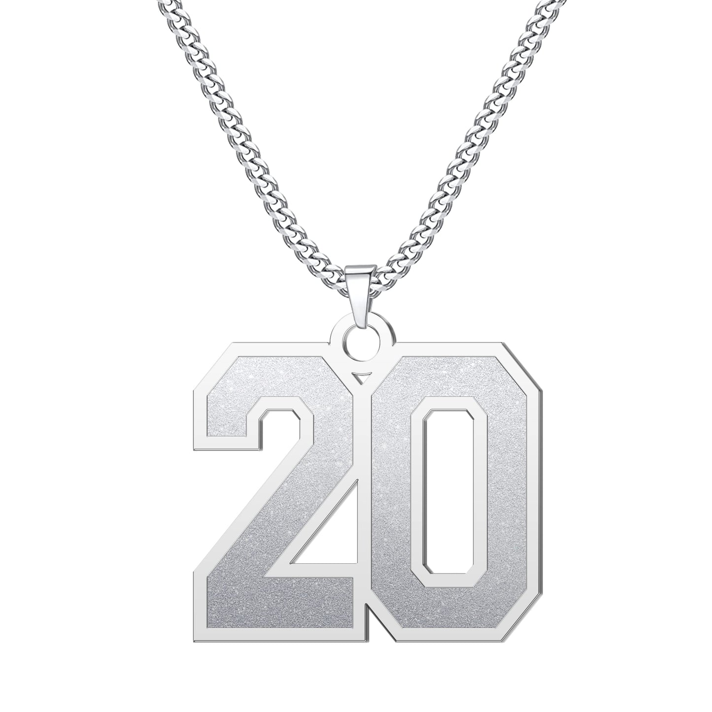 JSJOY Number Necklaces for Athletes 00-99 Jersey Number Chain Personalized Custom with Name Sports Soccer Football Basketball Baseball for Men Girls