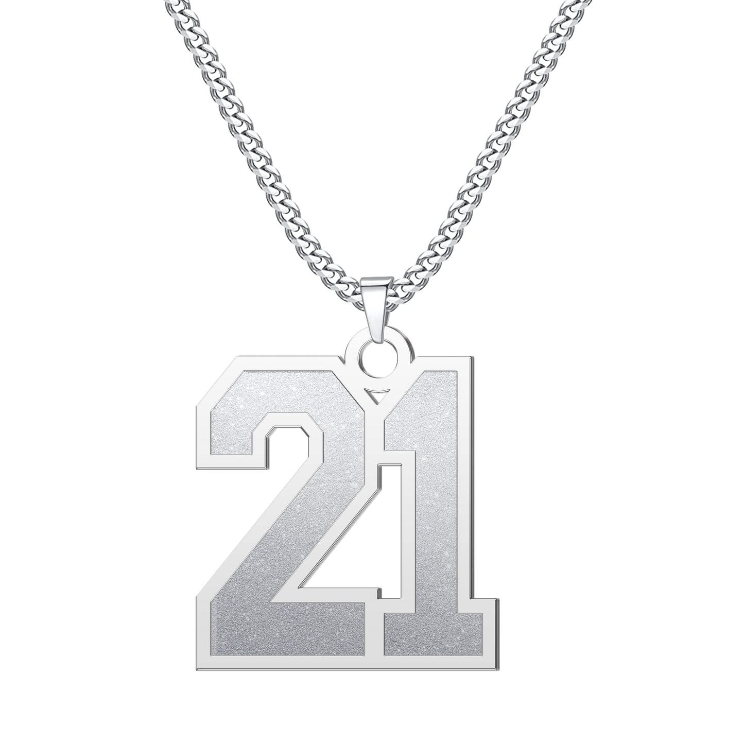 JSJOY Number Necklaces for Athletes 00-99 Jersey Number Chain Personalized Custom with Name Sports Soccer Football Basketball Baseball for Men Girls