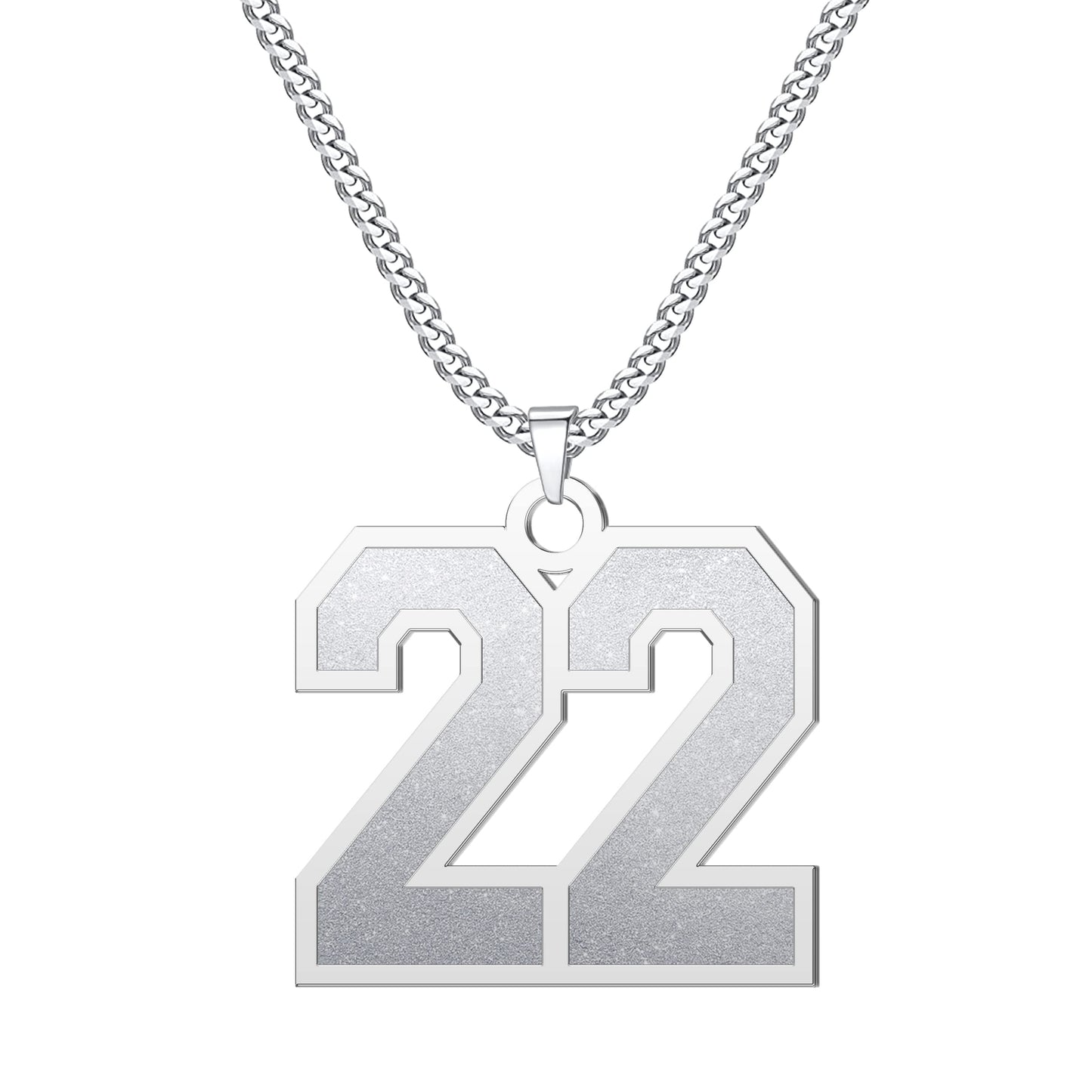 JSJOY Number Necklaces for Athletes 00-99 Jersey Number Chain Personalized Custom with Name Sports Soccer Football Basketball Baseball for Men Girls