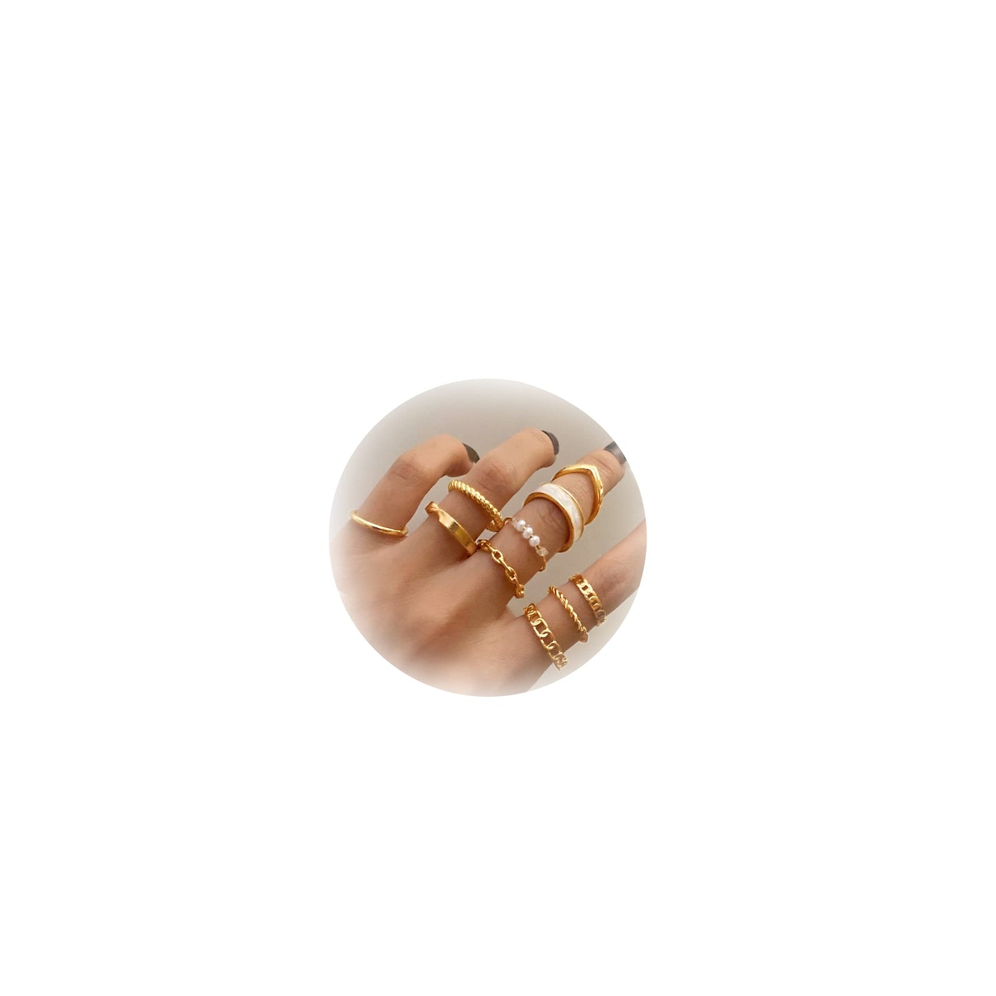 JSJOY Gold Stacking Rings for Women Butterfly Knuckle Rings Snake Rings Moon Star Rings Heart Stacking Rings for Girls