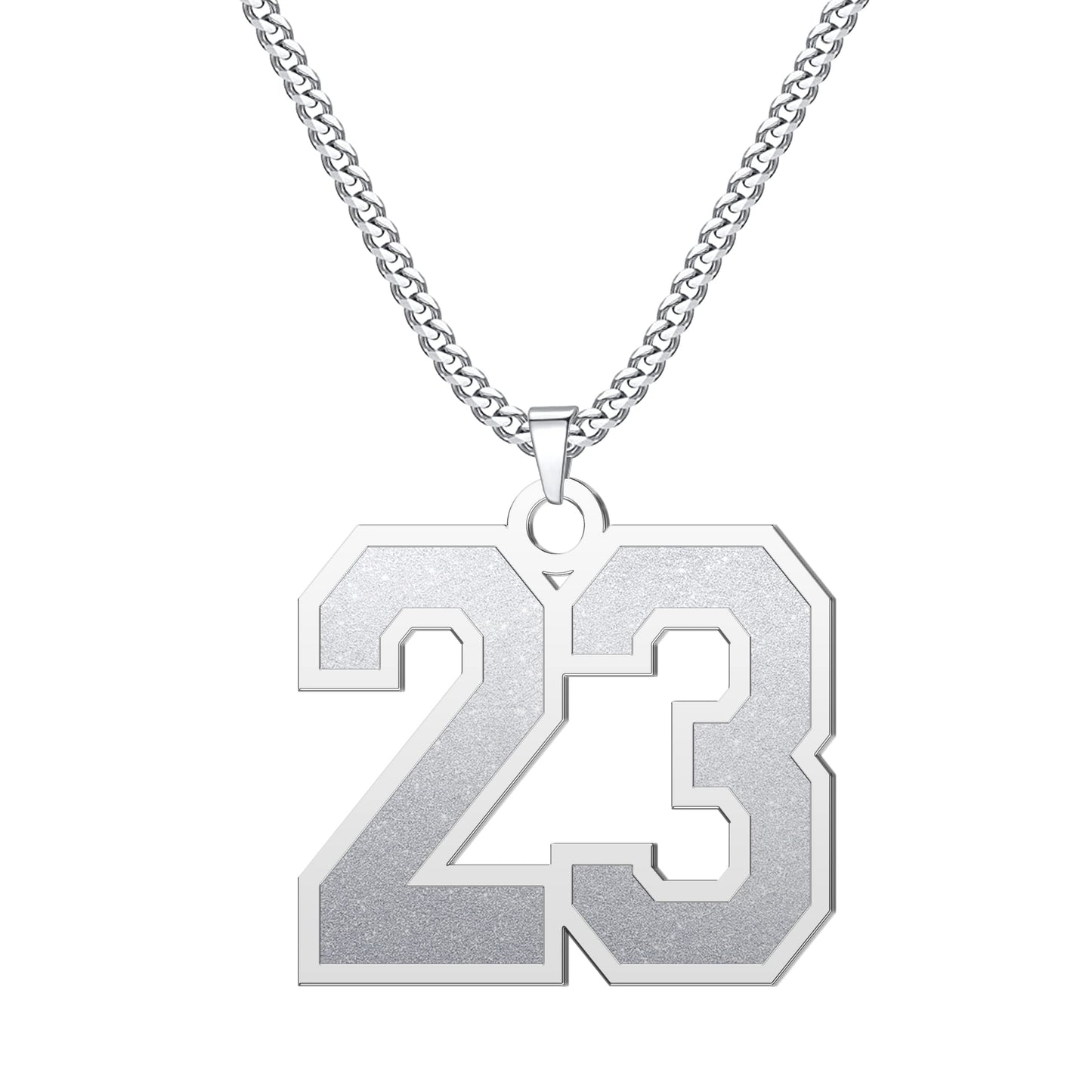 JSJOY Number Necklaces for Athletes 00-99 Jersey Number Chain Personalized Custom with Name Sports Soccer Football Basketball Baseball for Men Girls